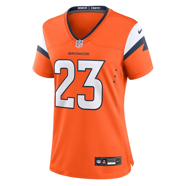 Jahdae Barron Denver Broncos Nike Women's Team Game Jersey -  Orange