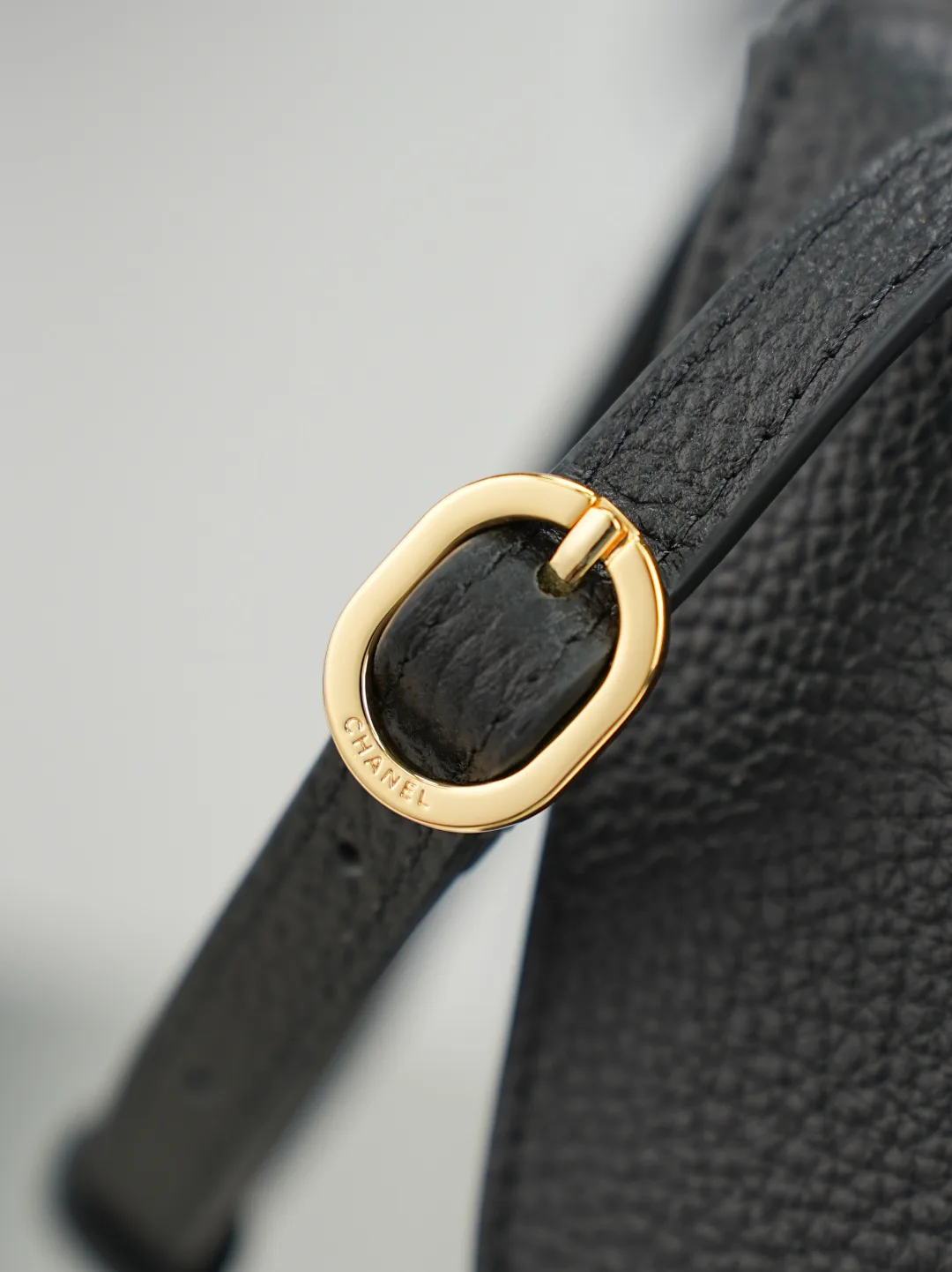 Chanel Classic Flap Black Grained Leather Shoulder Bag product photo from LabelPicks