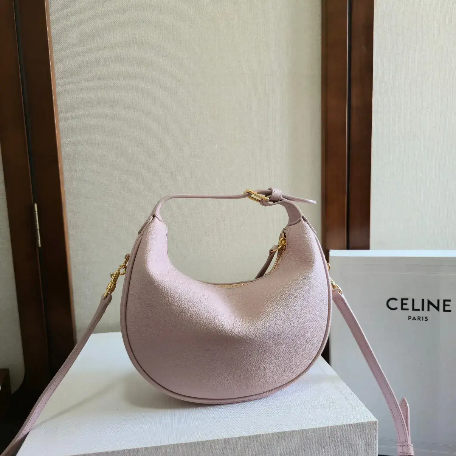 Celine Pink Calfskin Hobo Bag product photo from LabelPicks