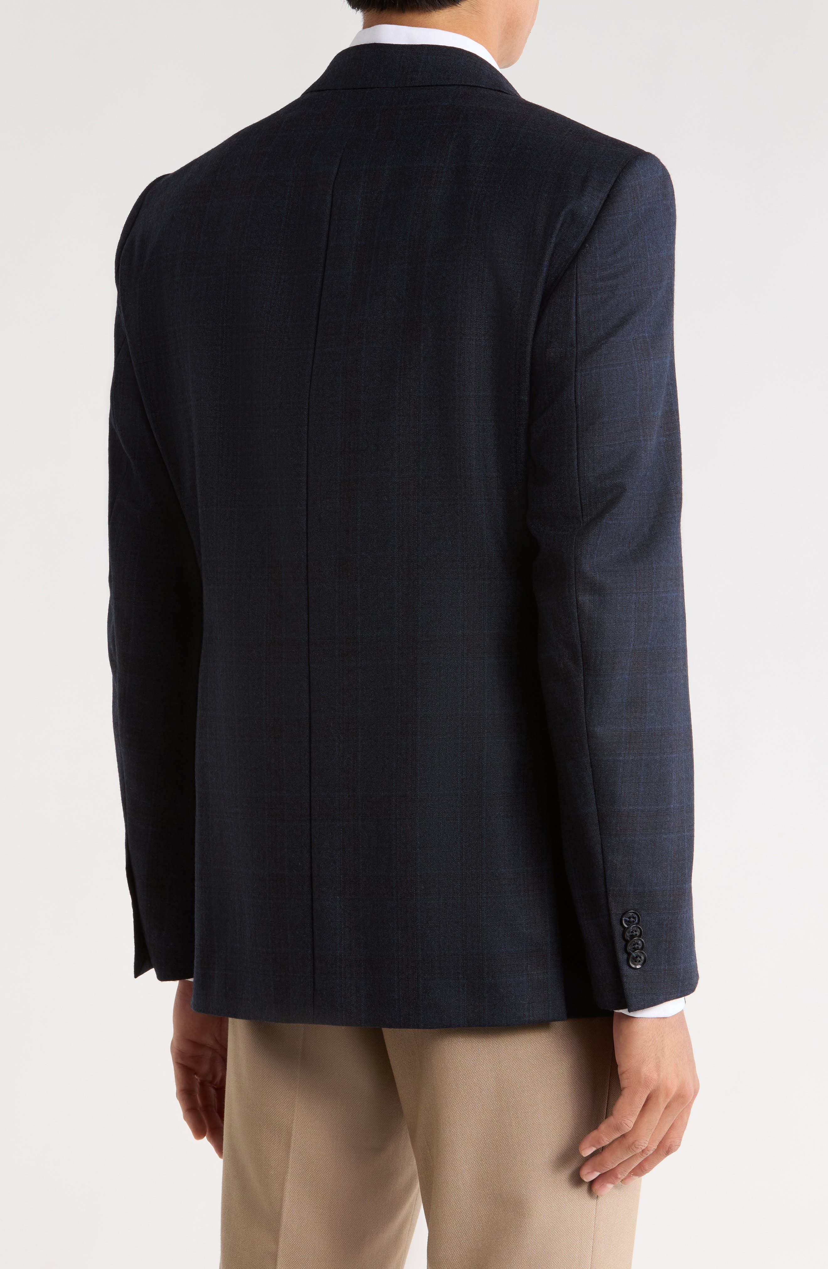 Tommy Hilfiger Plaid Wool Two-Button Sport Coat