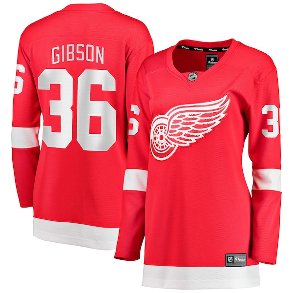 John Gibson Detroit Red Wings  Women's Home Breakaway Jersey - Red