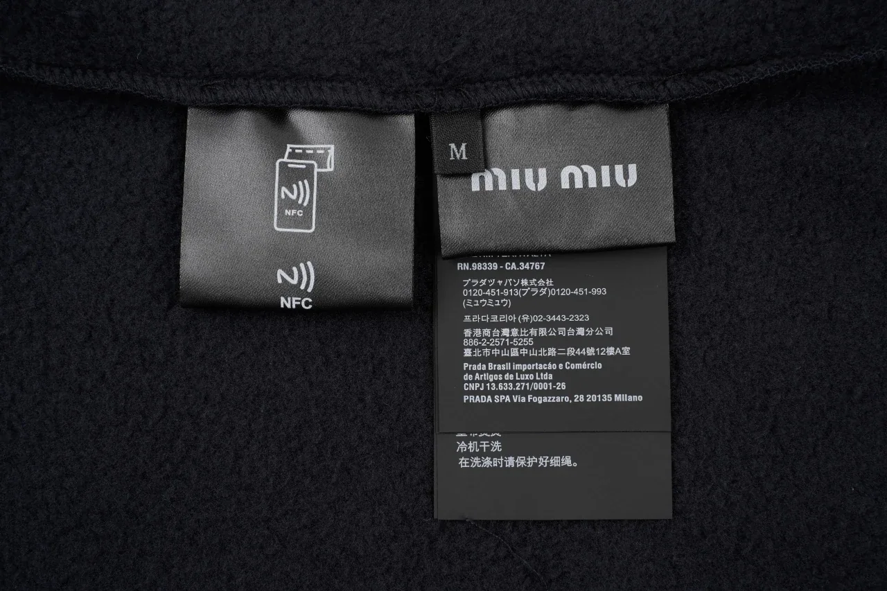 Miu Miu Black Fleece Hooded Zip Jacket product photo from LabelPicks