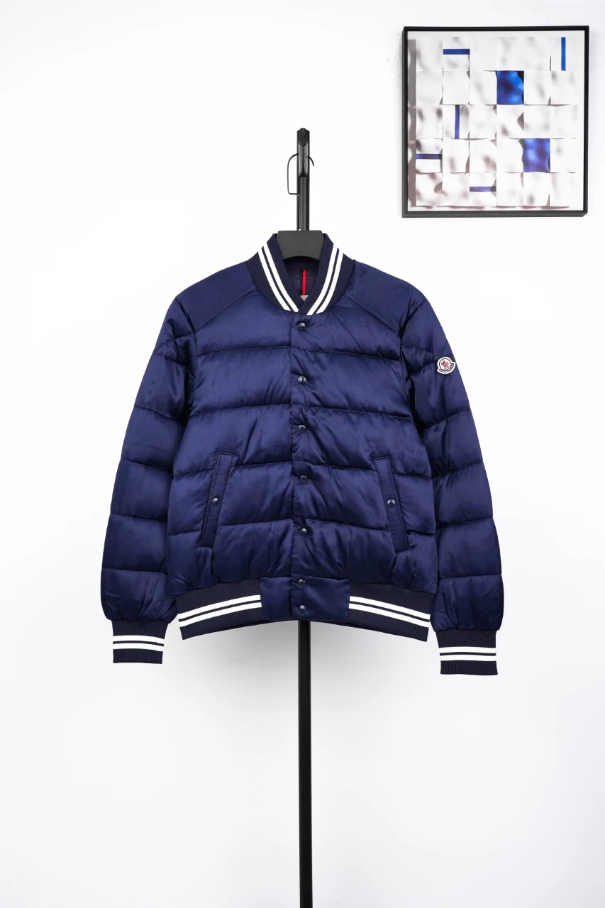 Moncler Navy Bomber Down Jacket product photo from LabelPicks