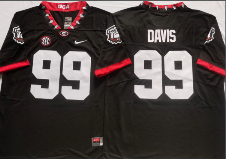 Jordan Davis NCAA Georgia Bulldogs Nike Vapor Limited Jersey