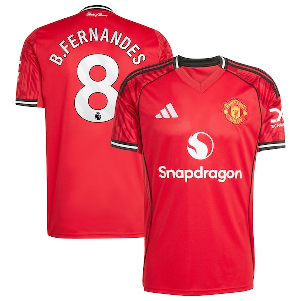 Bruno Fernandes Manchester United adidas Home 2025/26 Replica Player Jersey - Red/White