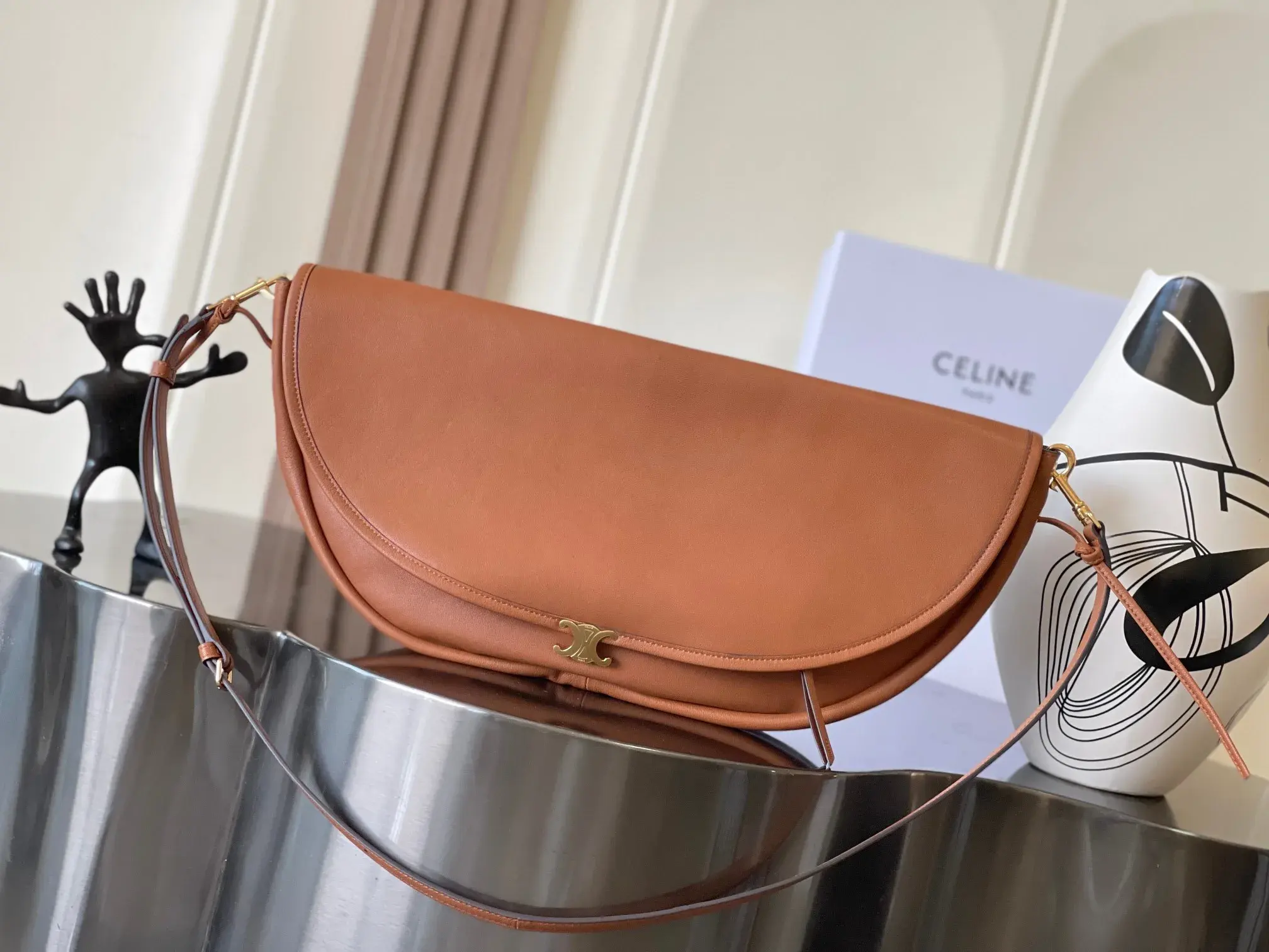 Celine Triomphe Lambskin Crossbody Bag product photo from LabelPicks