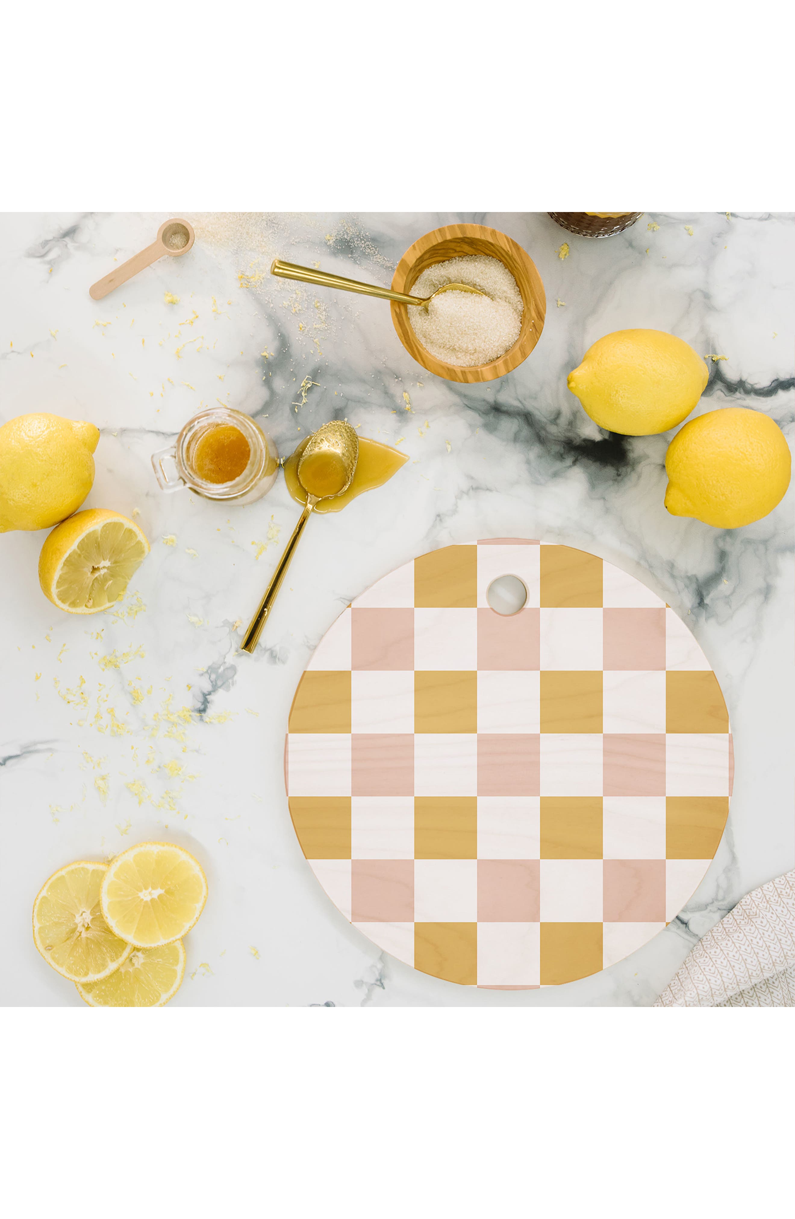 Deny Designs Spring Checkers Cutting Board