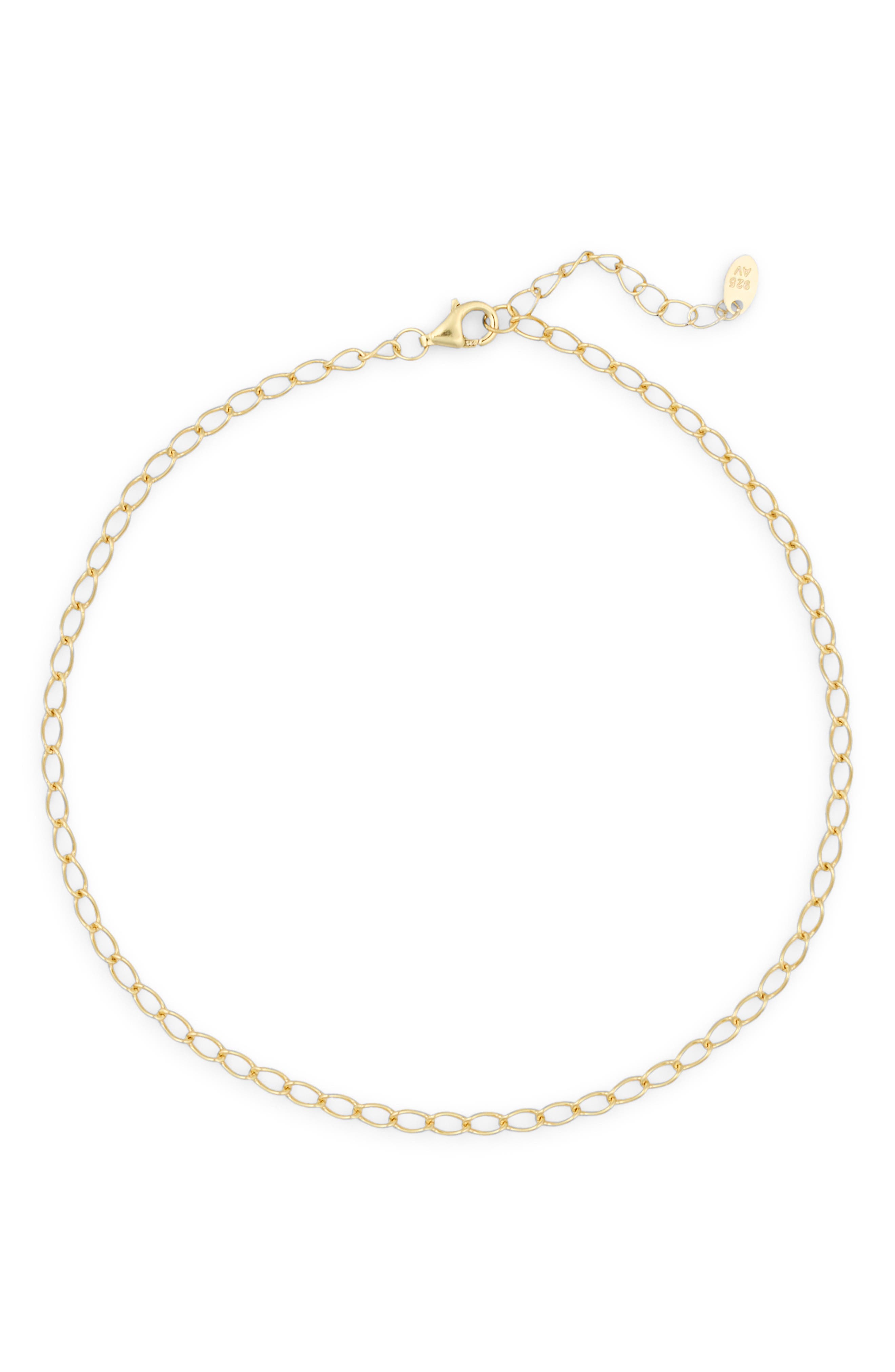 ARGENTO VIVO 18K Gold Plated Sterling Silver Chain Anklet