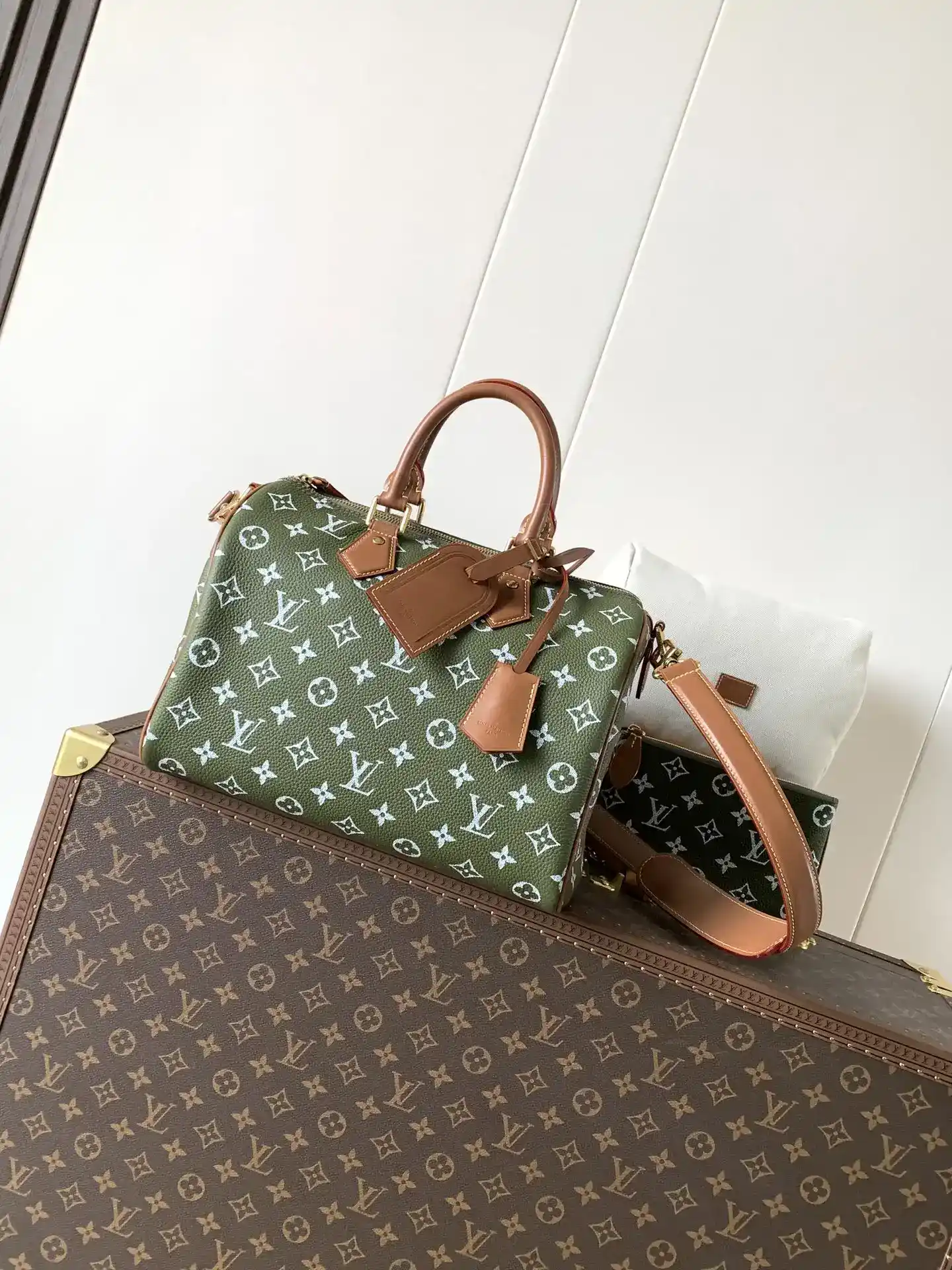 Louis Vuitton Speedy Black Grained Leather Top Handle Bag product photo from LabelPicks