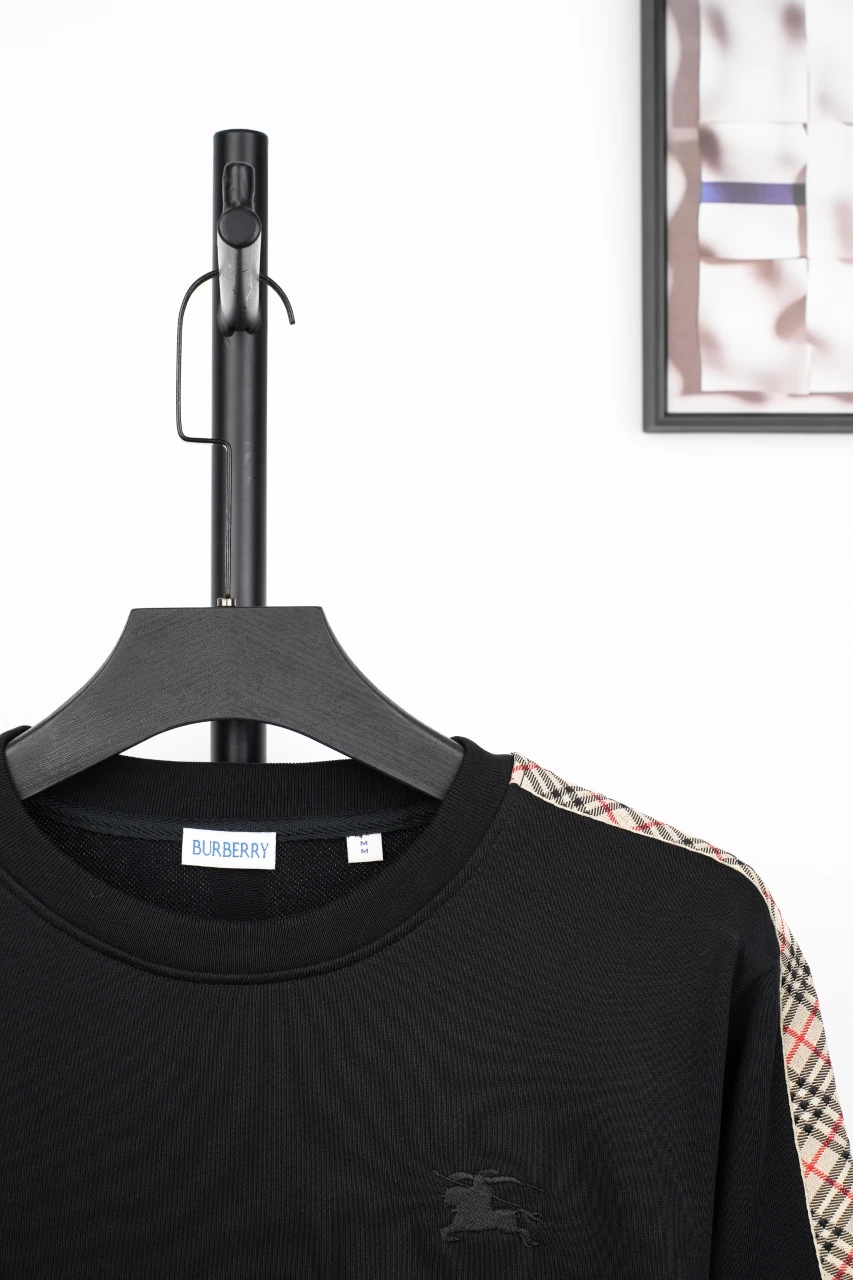 Burberry Black Check Side Rib Sweatshirt product photo from LabelPicks
