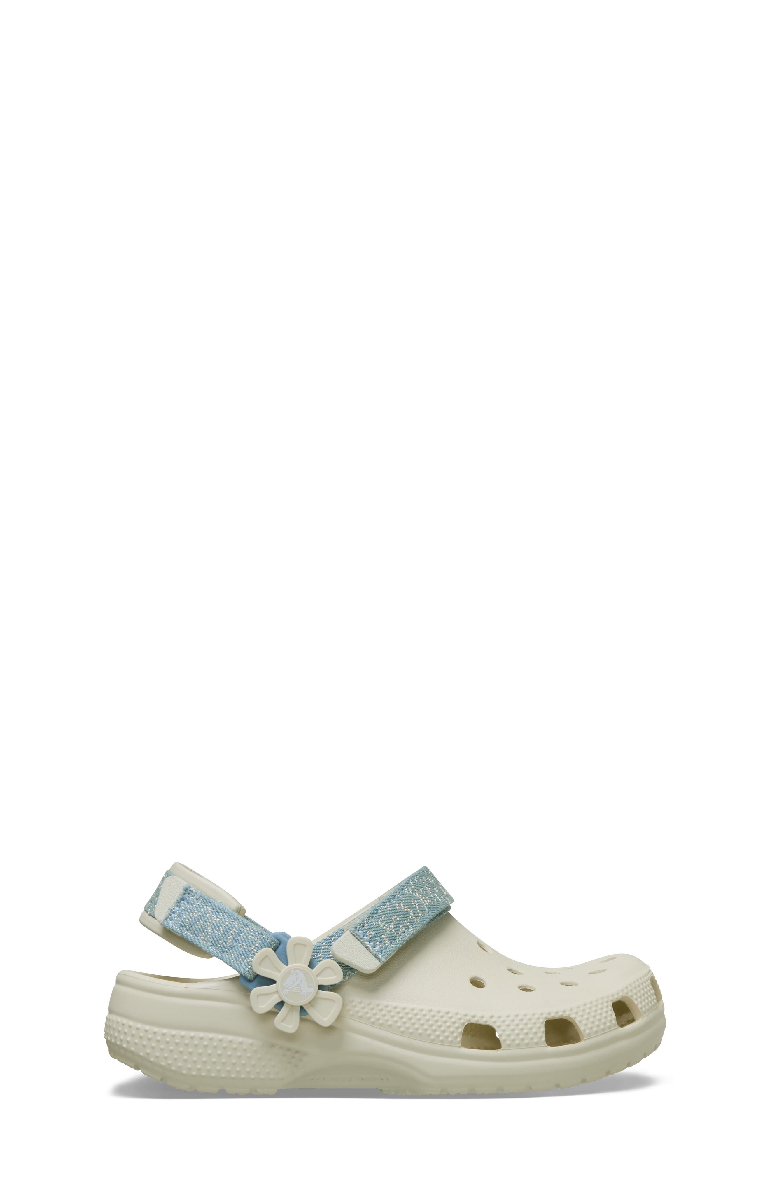 CROCS Kids' Denim & Flower Classic Clog