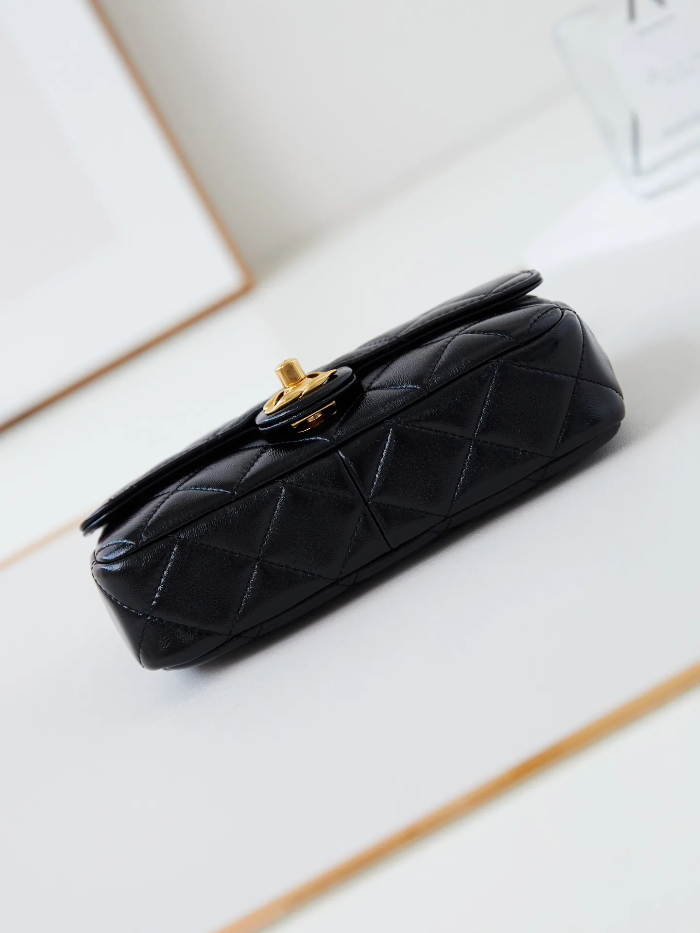 Chanel Classic Flap Black Woven Leather Shoulder Bag product photo from LabelPicks