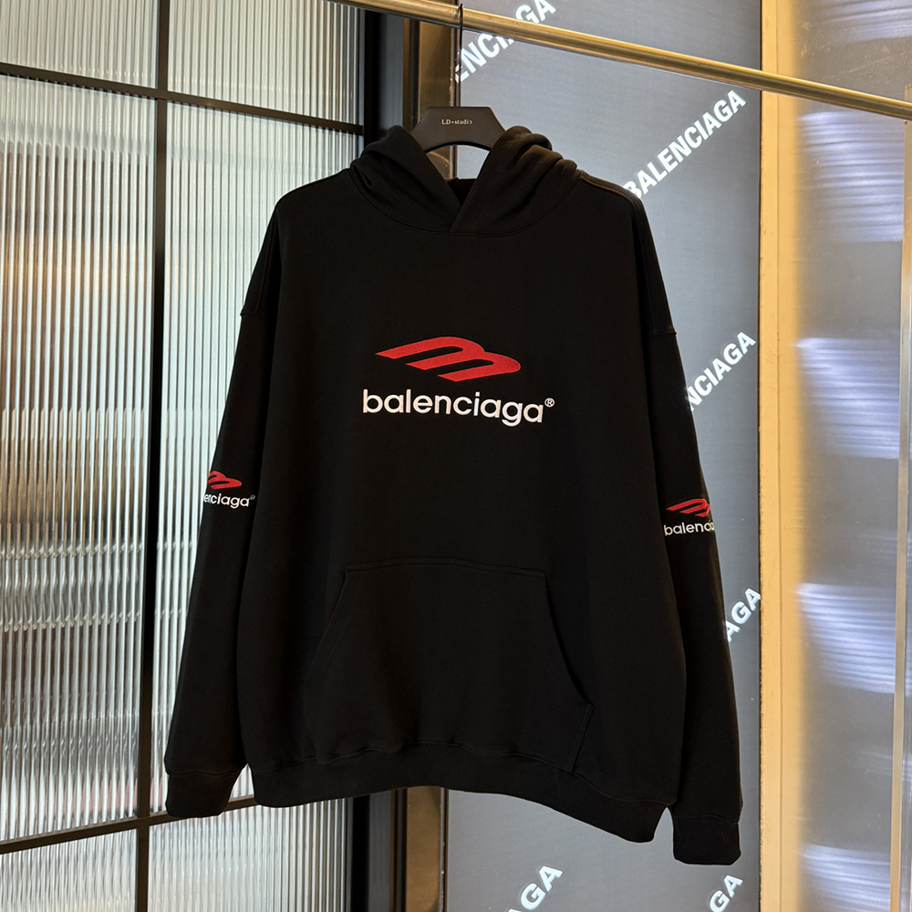 Letter Embroidery Print Long Sleeve Hoodies