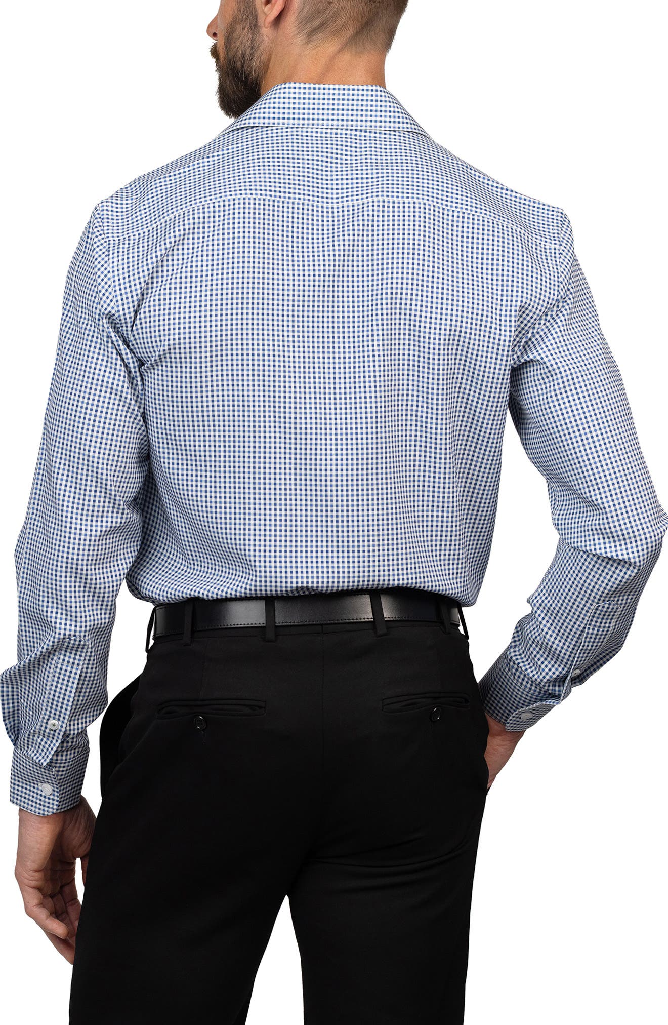 Eddie Bauer Trim Fit Check Dress Shirt
