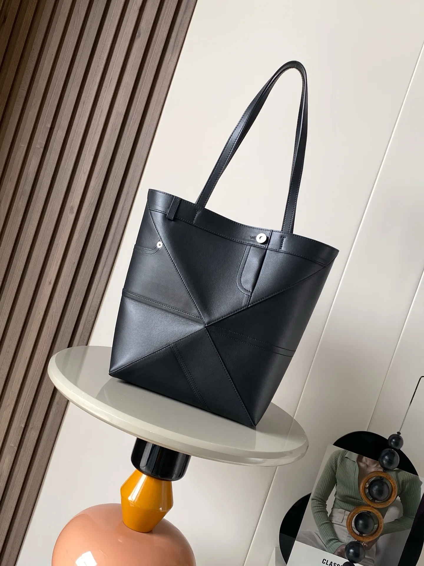 Loewe Black Puzzle Calfskin Tote Bag product photo from LabelPicks