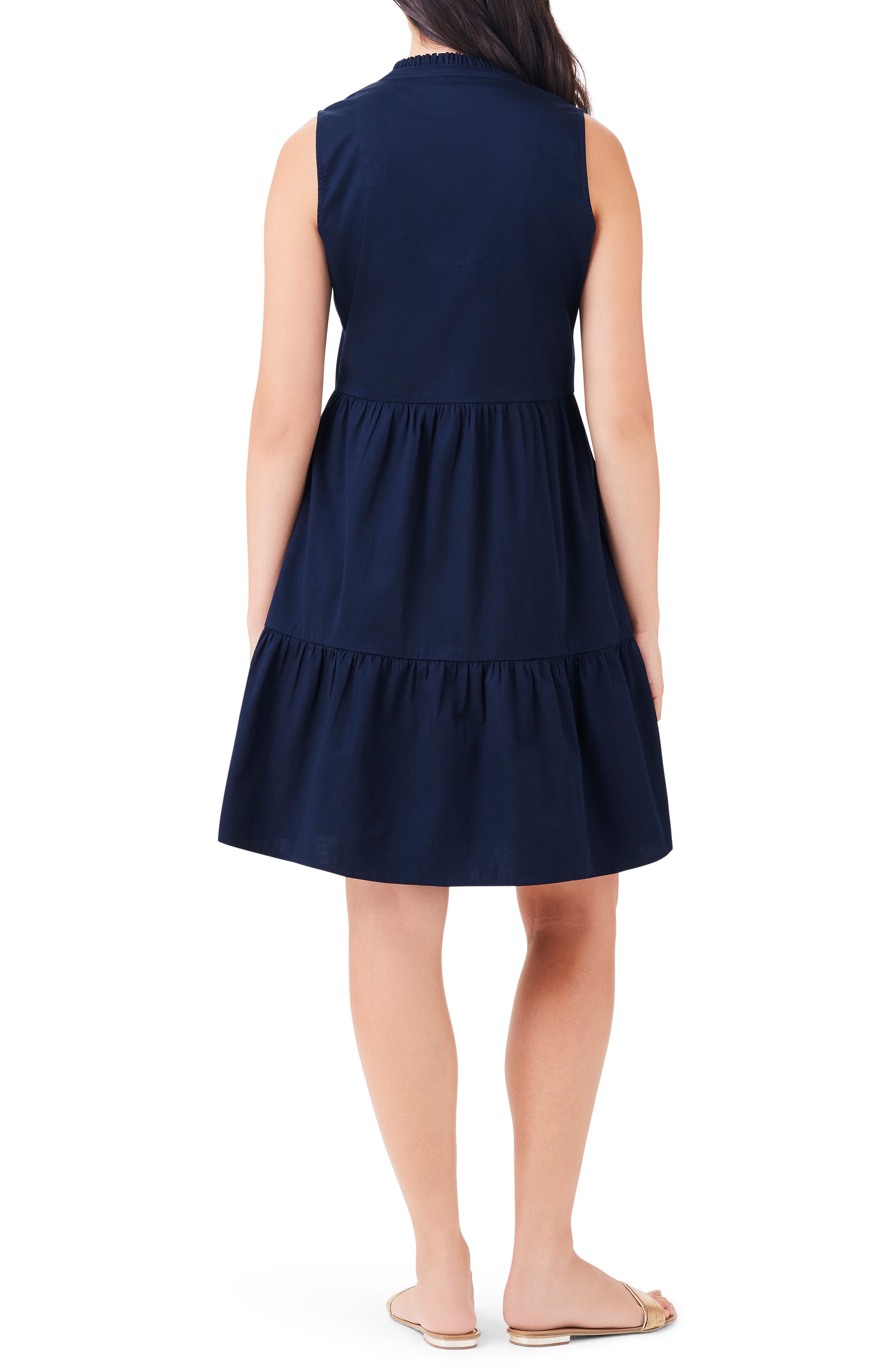 NIC+ZOE Tia Tiered Sleeveless Stretch Cotton Dress