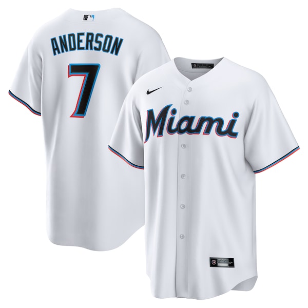 Tim Anderson Miami Marlins Nike Home Replica Player Jersey - White