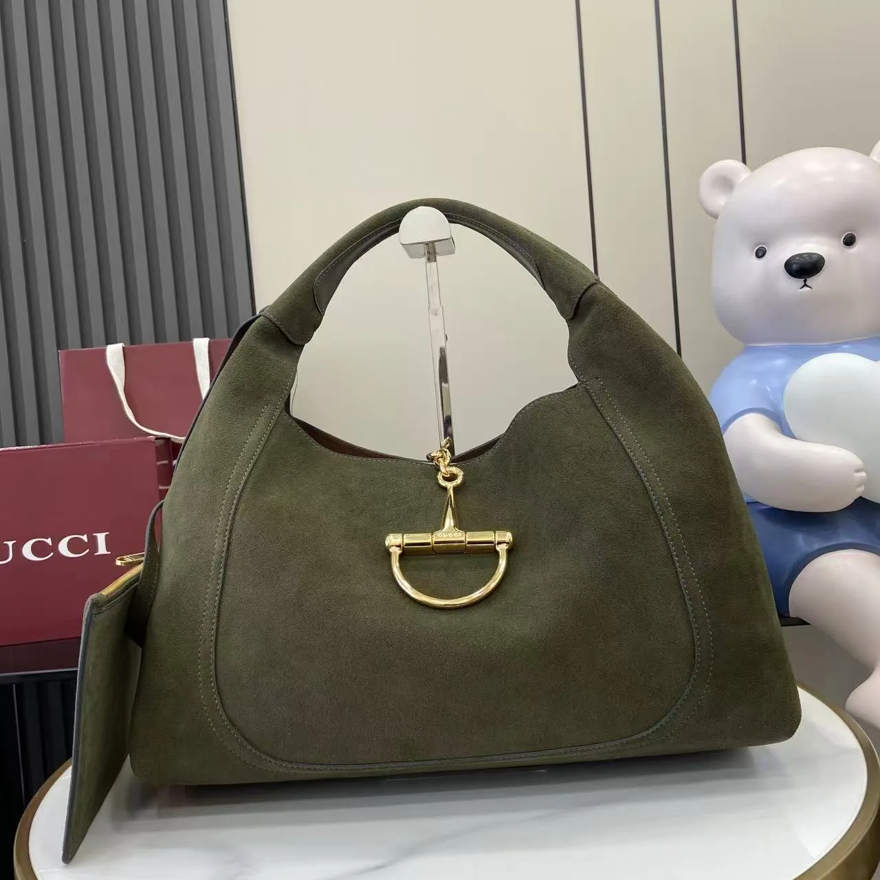 Gucci Suede Leather Shoulder Bag product photo from LabelPicks