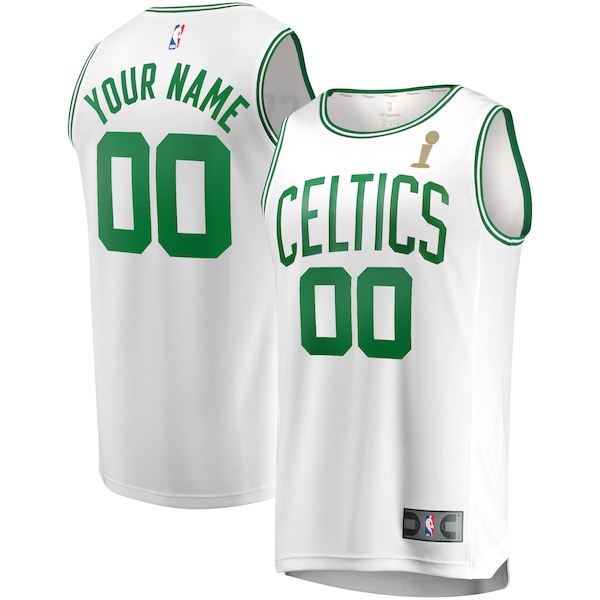 Boston Celtics  2024 NBA Finals Champions Custom Fast Break Jersey - White - Association Edition