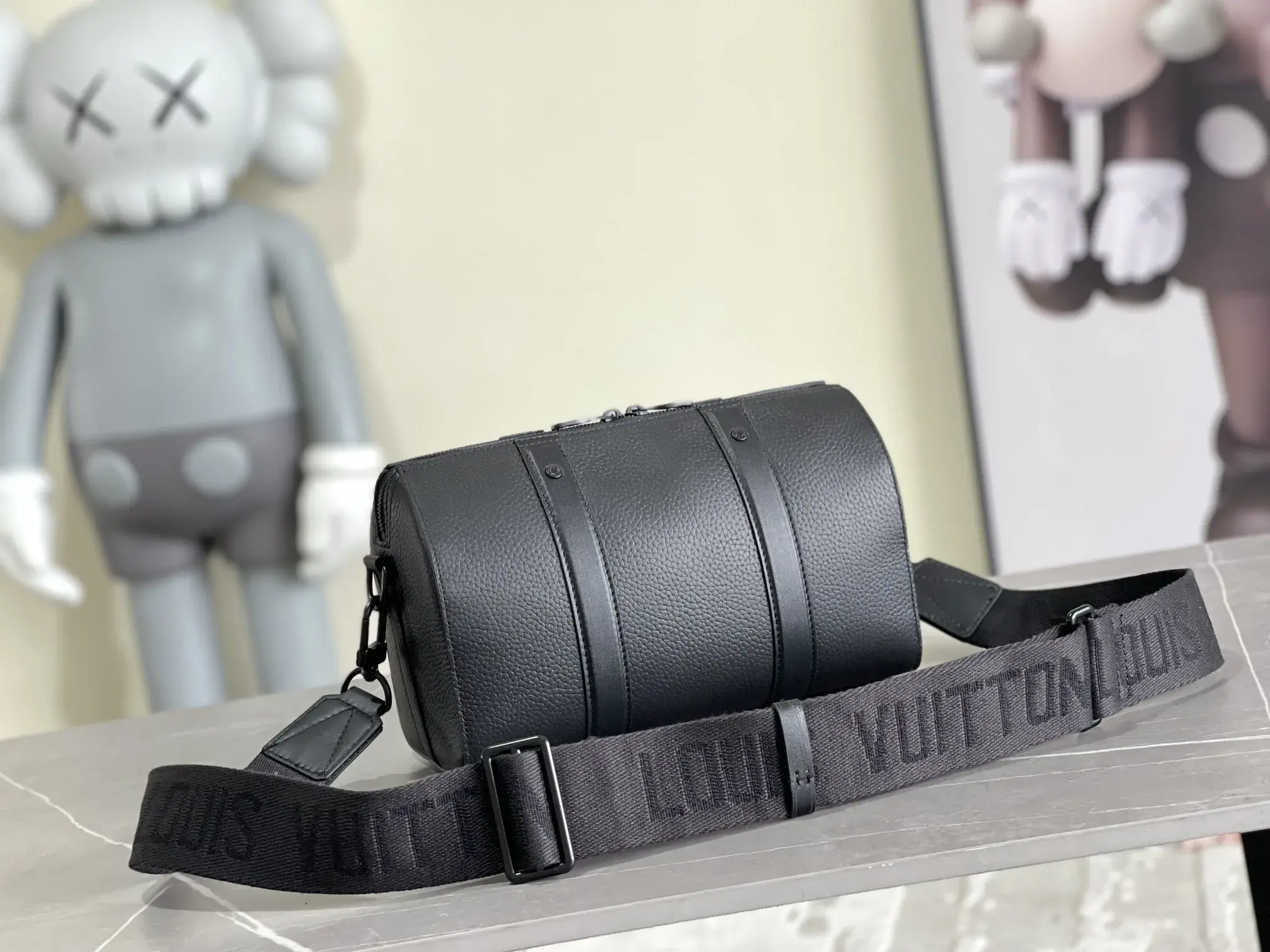 Louis Vuitton Grained Leather Keepall Crossbody Bag product photo from LabelPicks