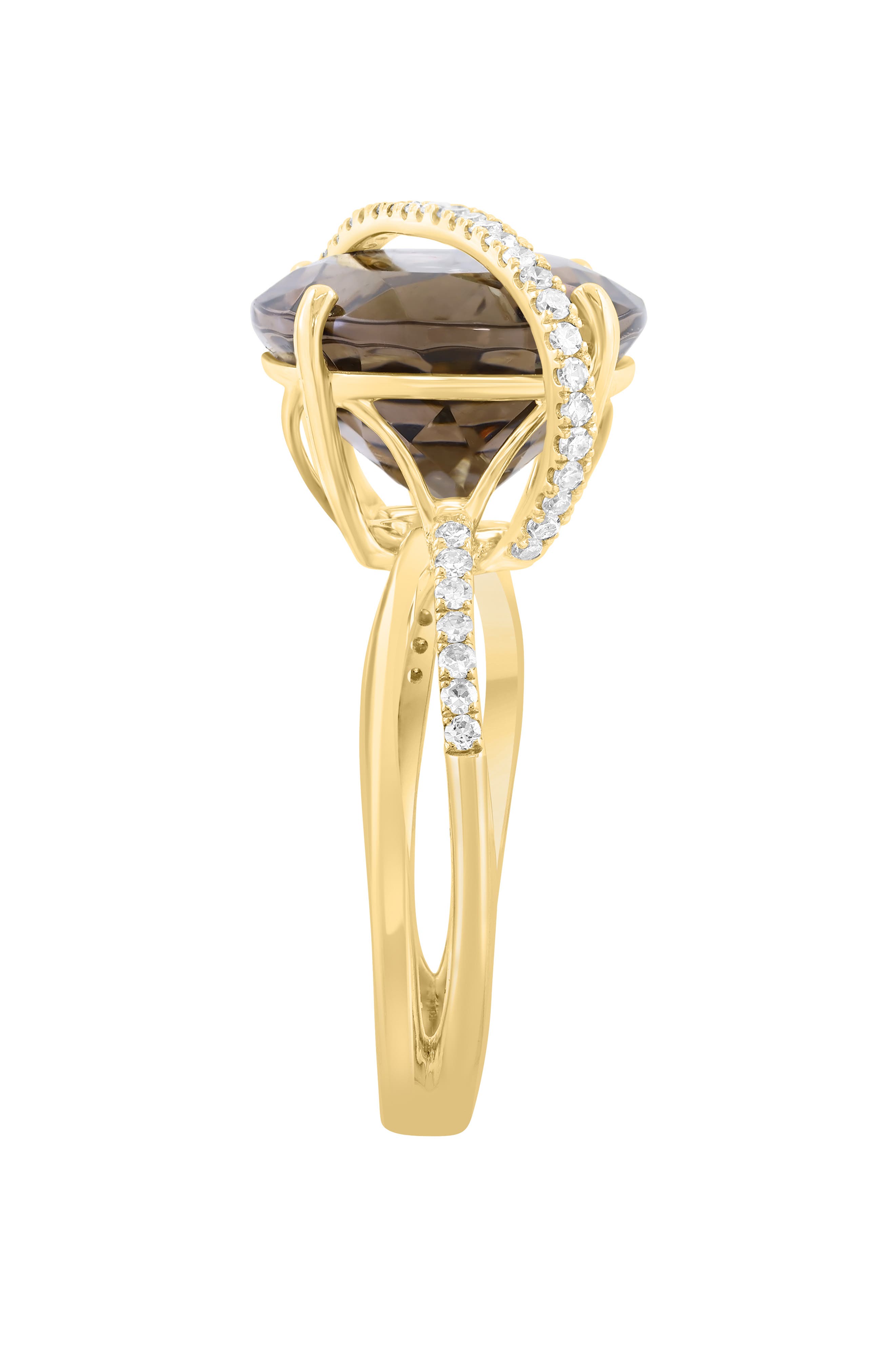 EFFY Smoky Quartz & Diamond Ring
