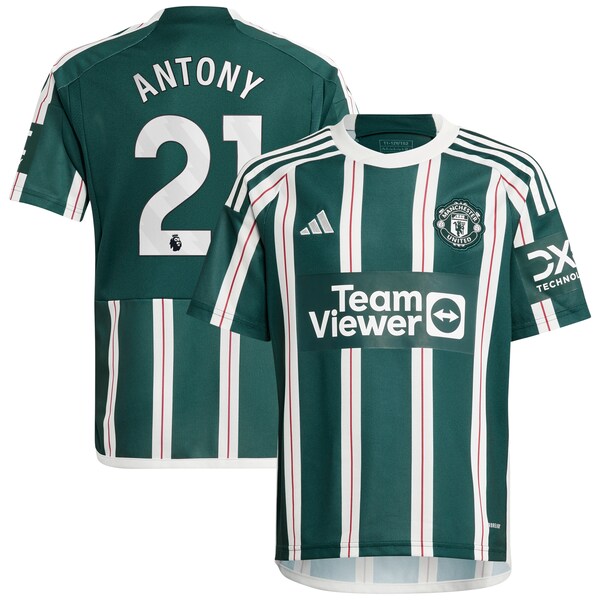 Antony Manchester United adidas Youth 2023/24 Away Replica Player Jersey - Green
