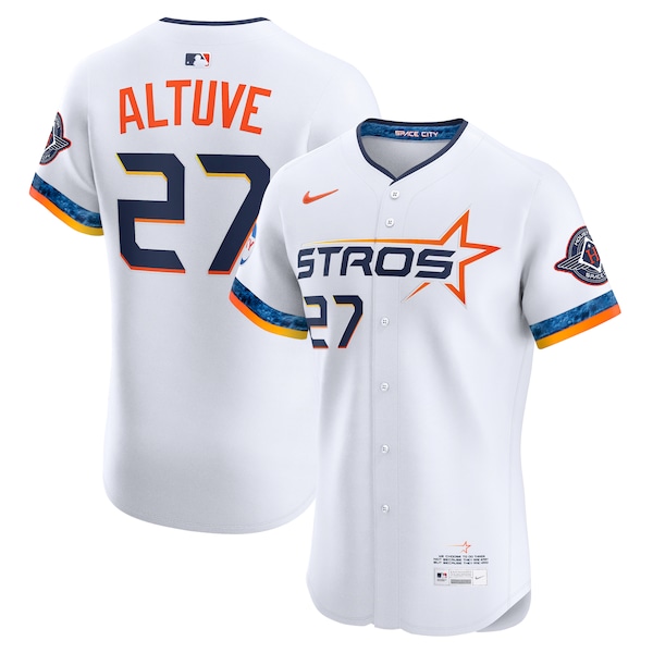 Jose Altuve Houston Astros Nike 2025 City Connect Elite Player Jersey - White
