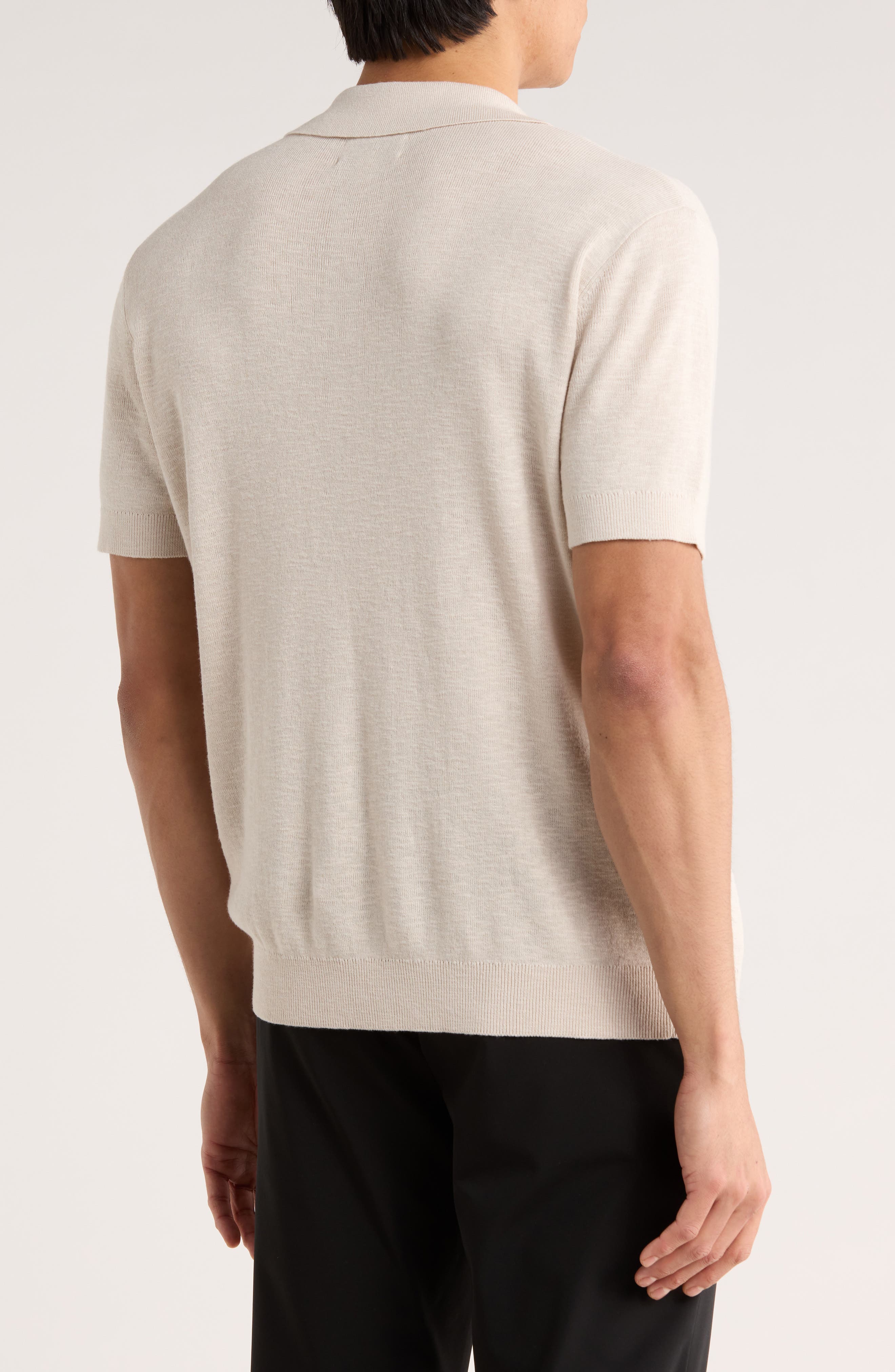 Nordstrom Cotton & Linen Blend Polo Sweater