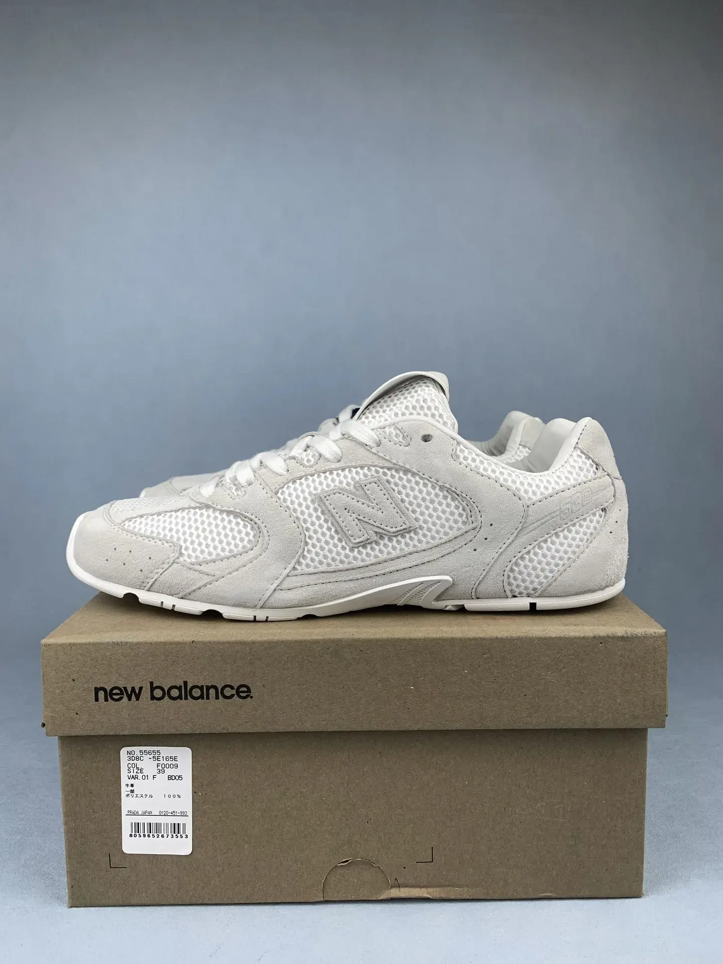 New Balance X Miu Miu 530 suede and mesh sneakers product photo from LabelPicks