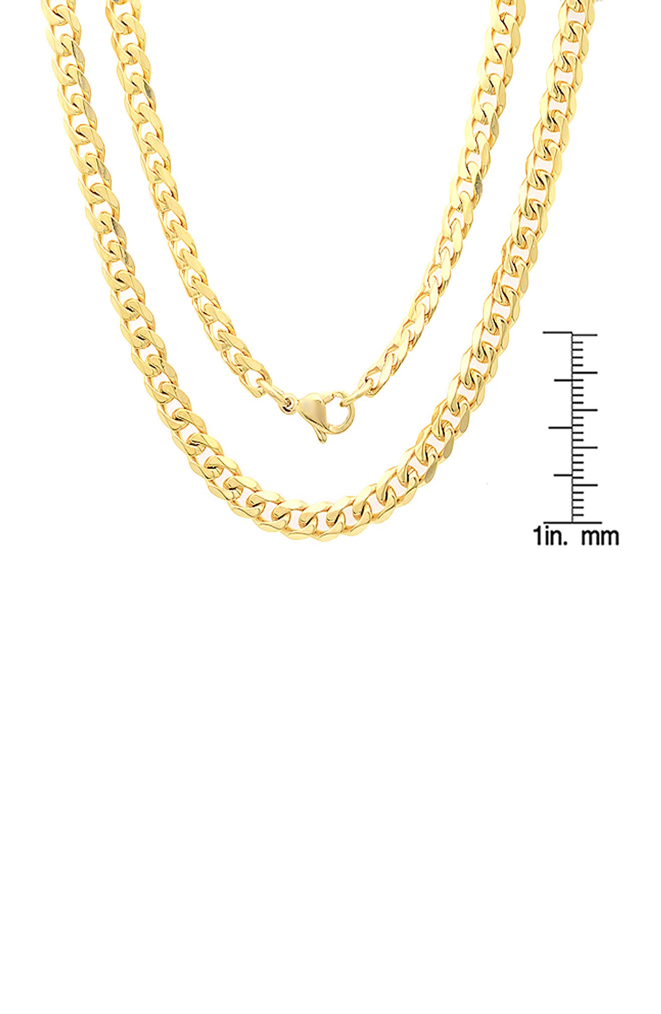 HMY JEWELRY Stainless Steel Chain Link Necklace