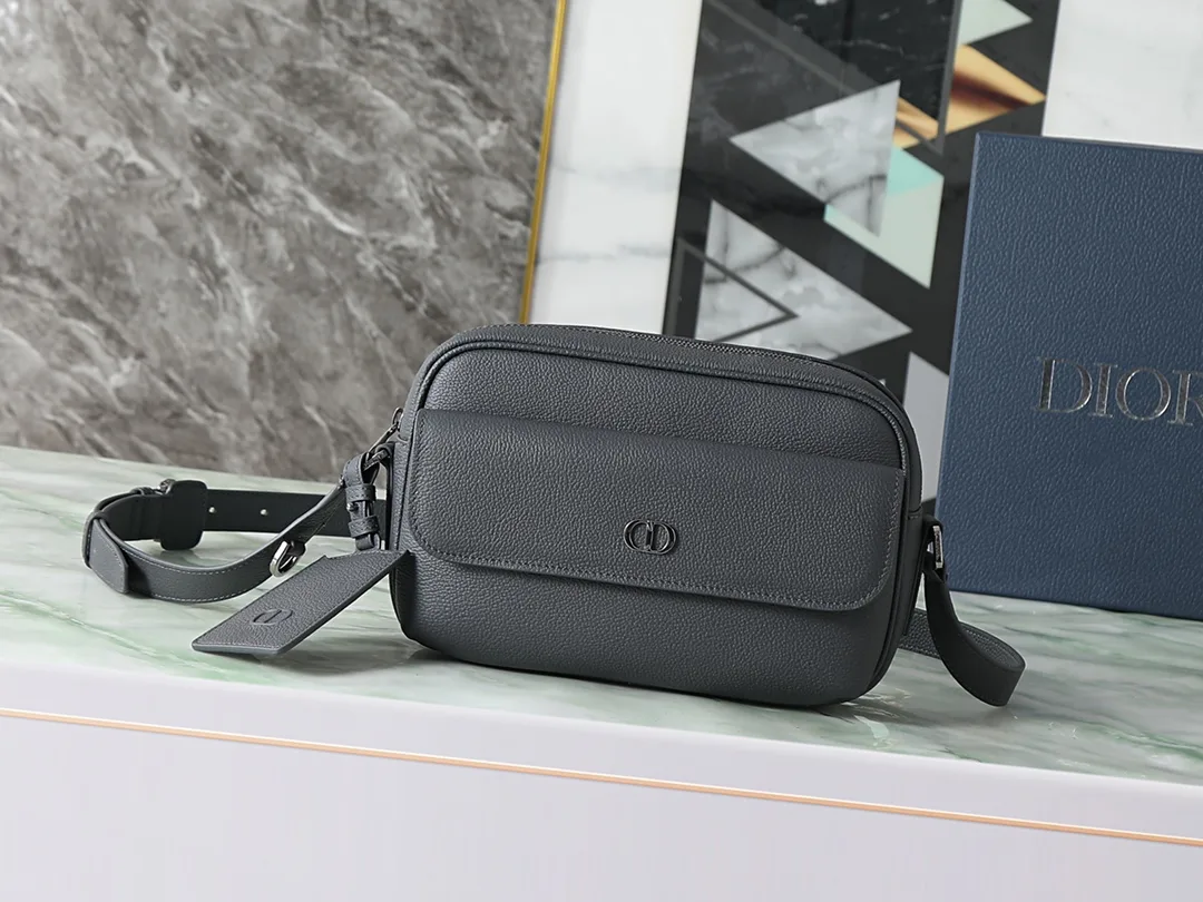 Dior Black Grained Leather Crossbody Bag product photo from LabelPicks