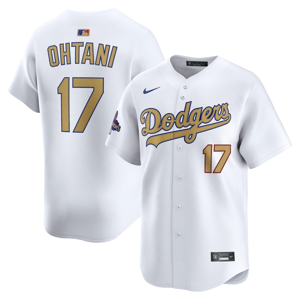 Shohei Ohtani Los Angeles Dodgers Nike 2025 Gold Collection Limited Jersey – White