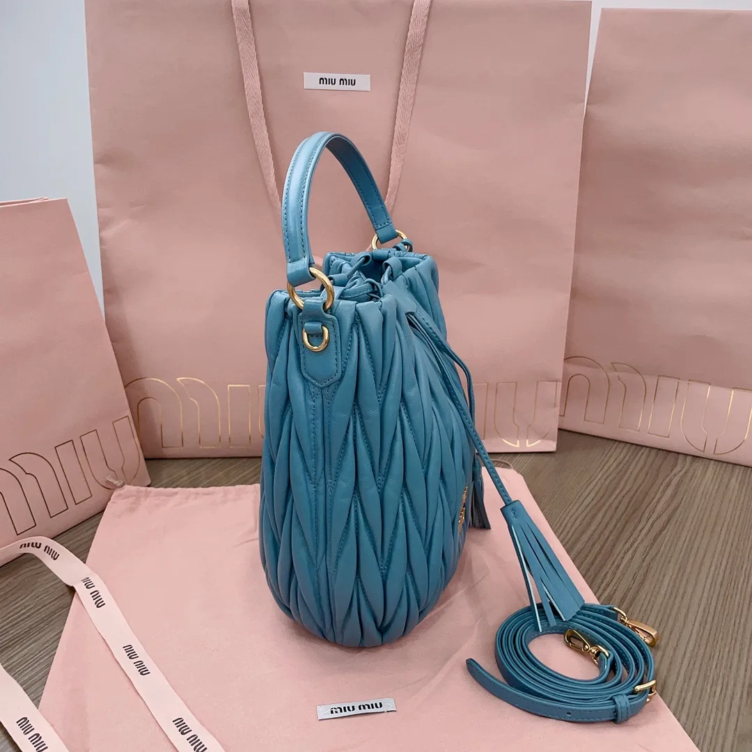 Miu Miu Lambskin Matelasse Bucket Bag product photo from LabelPicks