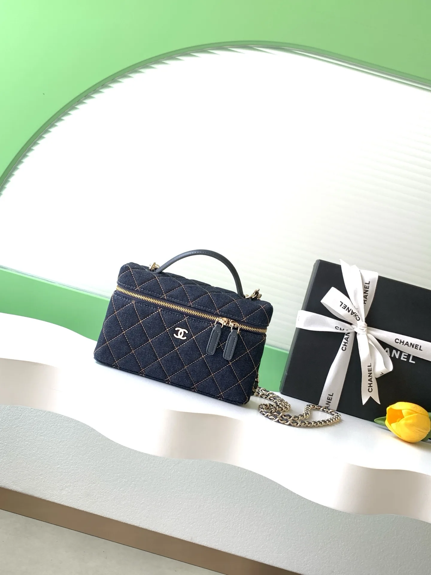 Chanel Navy Quilted Leather Crossbody Bag product photo from LabelPicks
