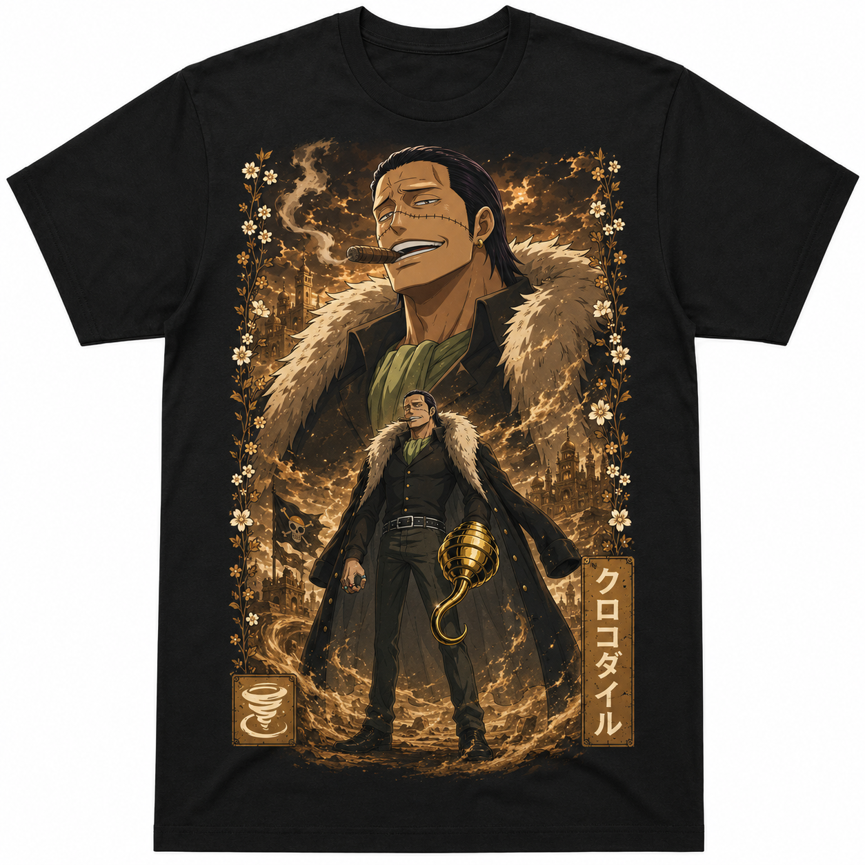 Remera Anime Crocodile One Piece Manga Corta