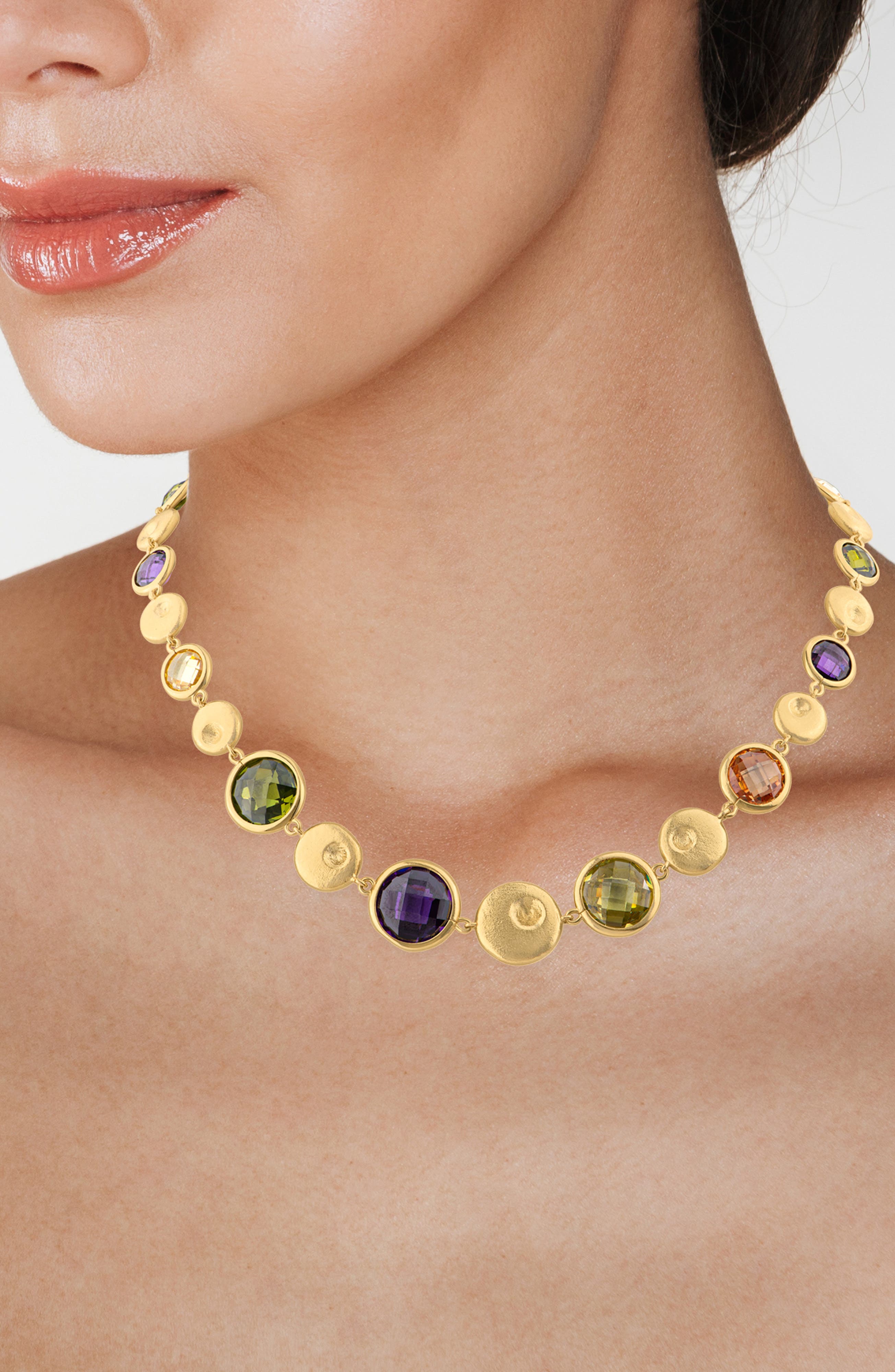 JARDIN Multi Cubic Zirconia Collar Necklace (Nordstrom Exclusive)