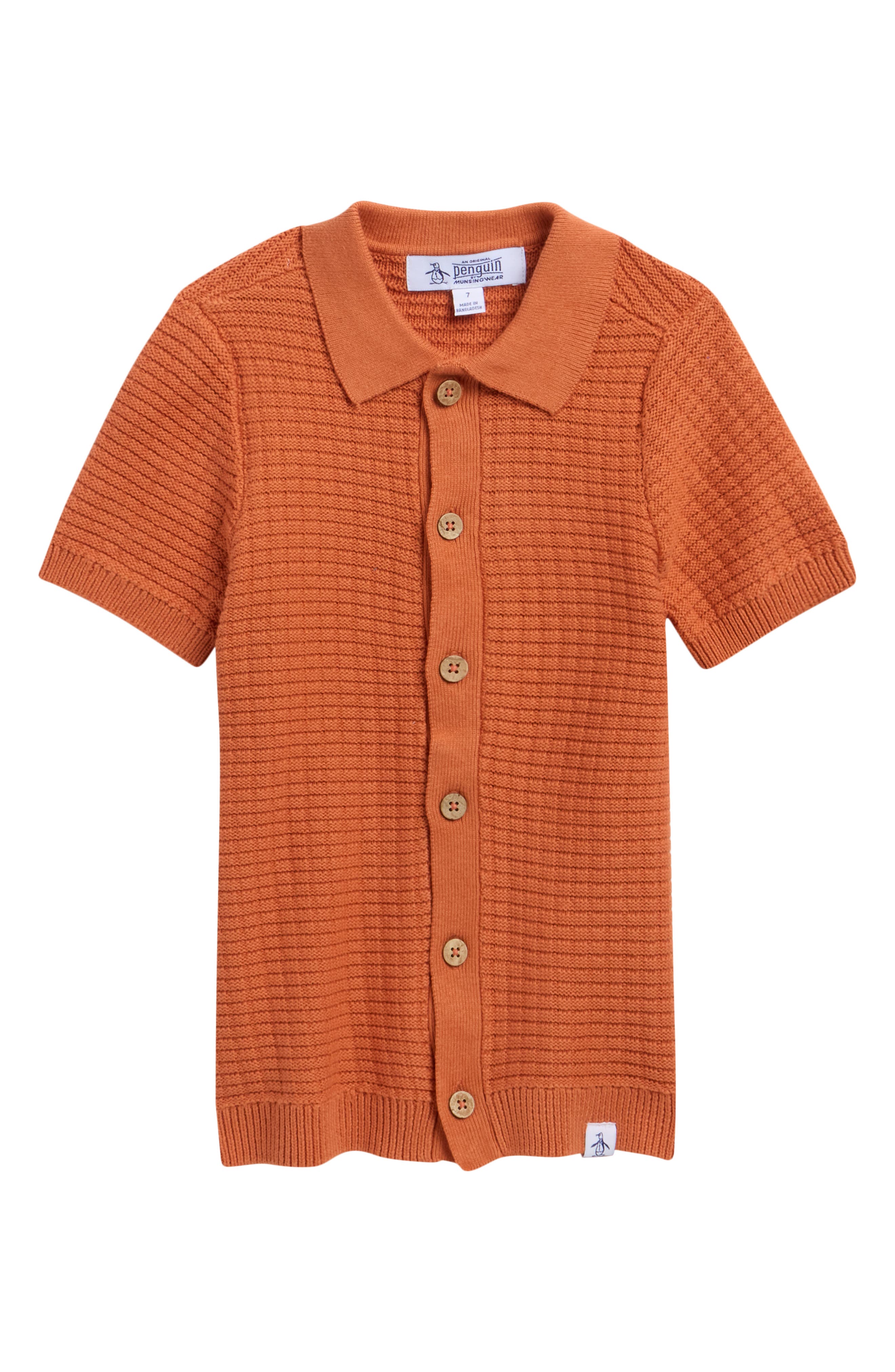 Original Penguin Kids' Short Sleeve Cotton Cardigan