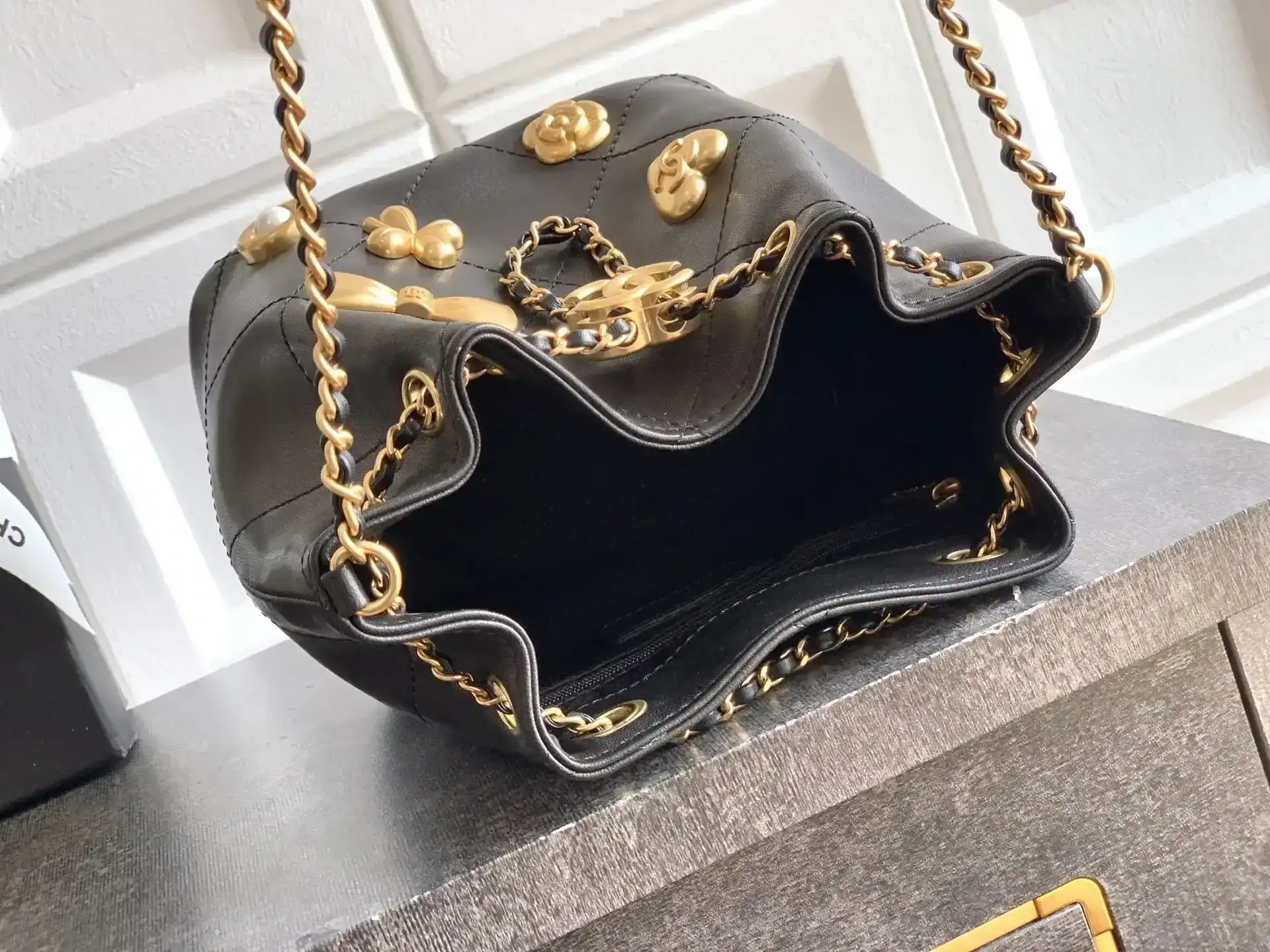 Chanel Black Quilted Leather Bucket Bag product photo from LabelPicks