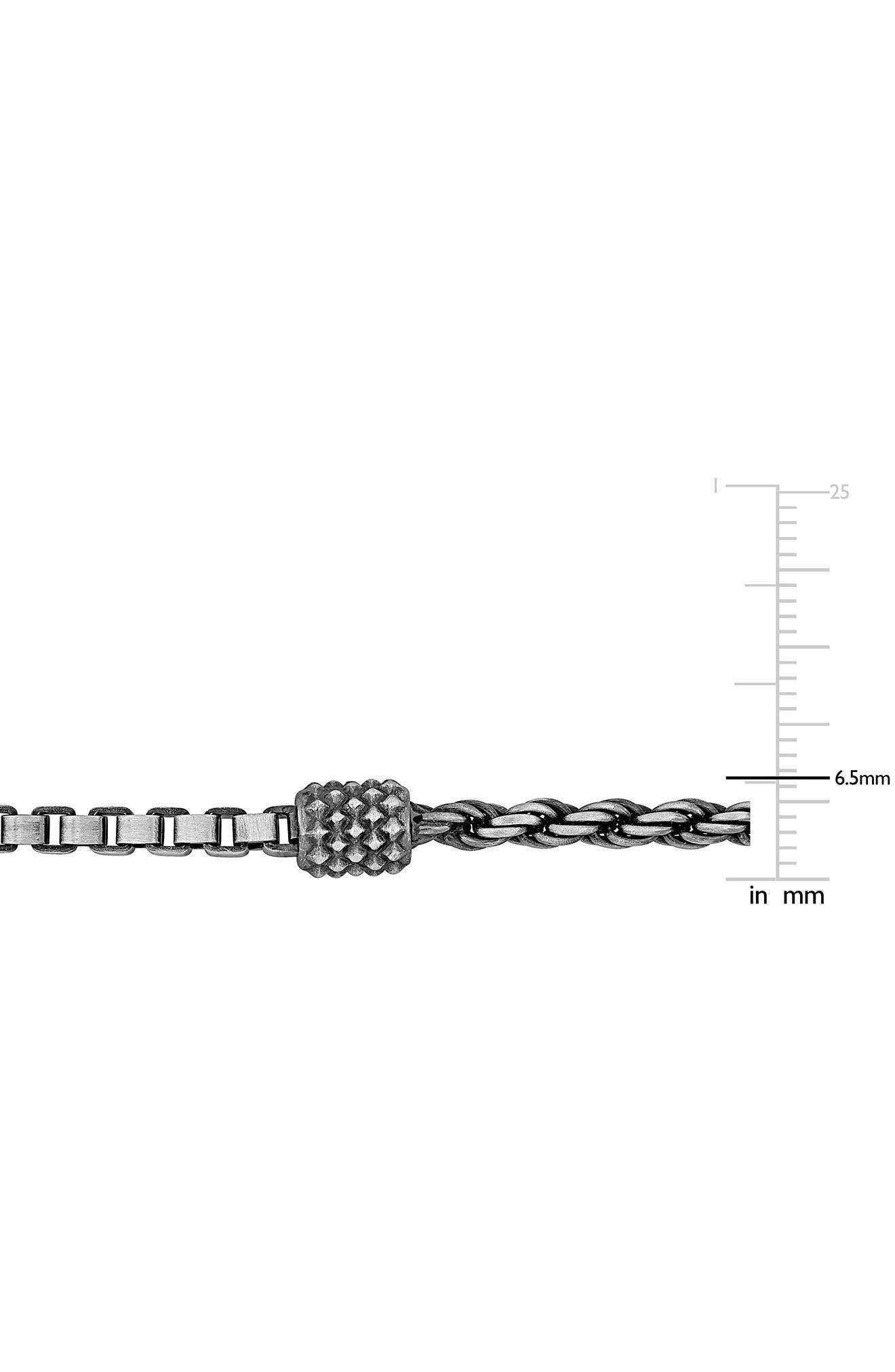 DELMAR Half Rope Half Box Chain Necklace