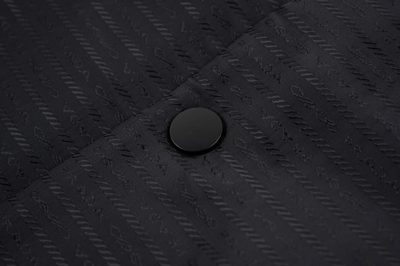 Prada Black Jacquard Triangle Logo Padded Vest product photo from LabelPicks