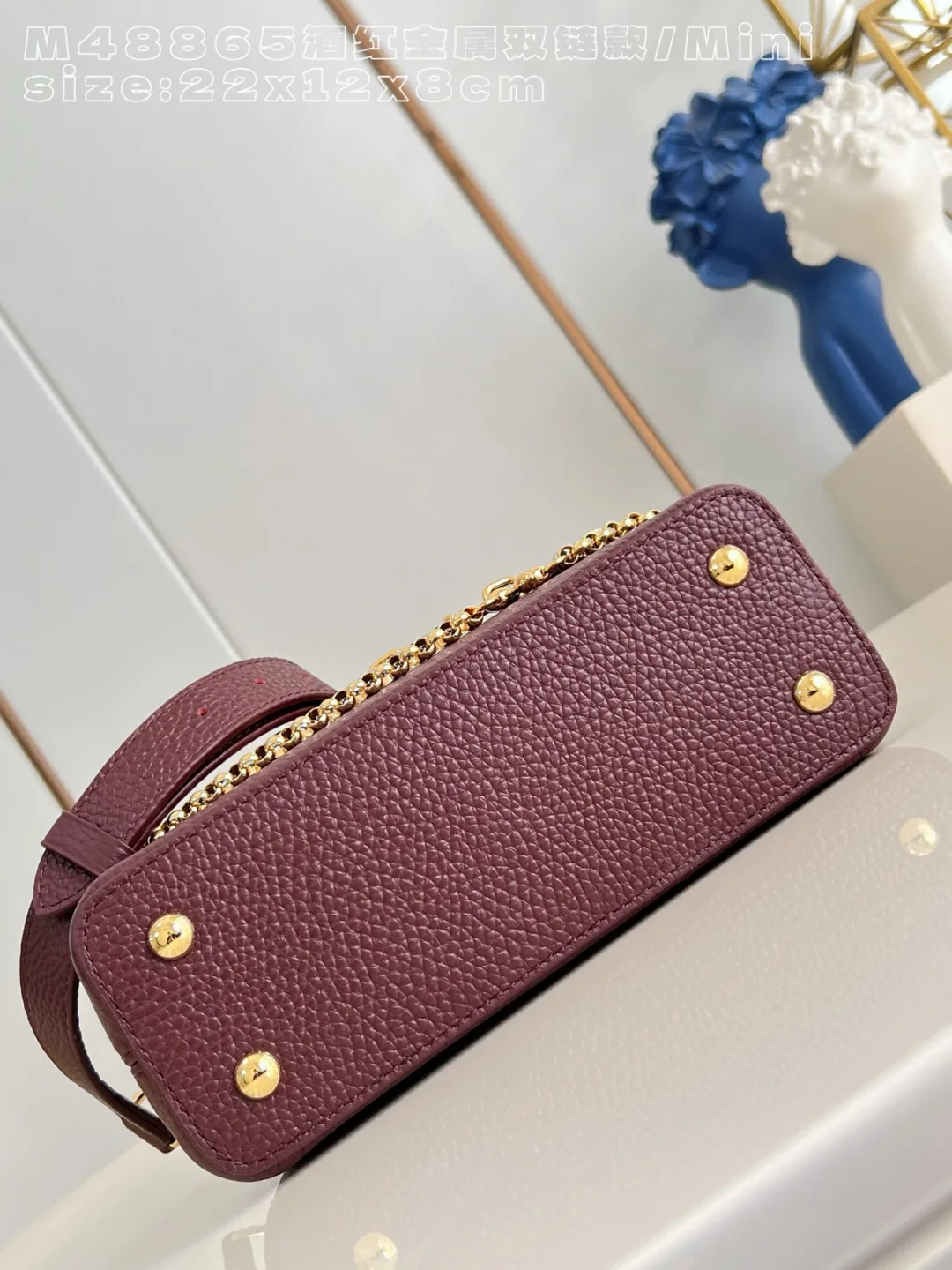 Louis Vuitton Capucines Burgundy Calfskin Crossbody Bag product photo from LabelPicks