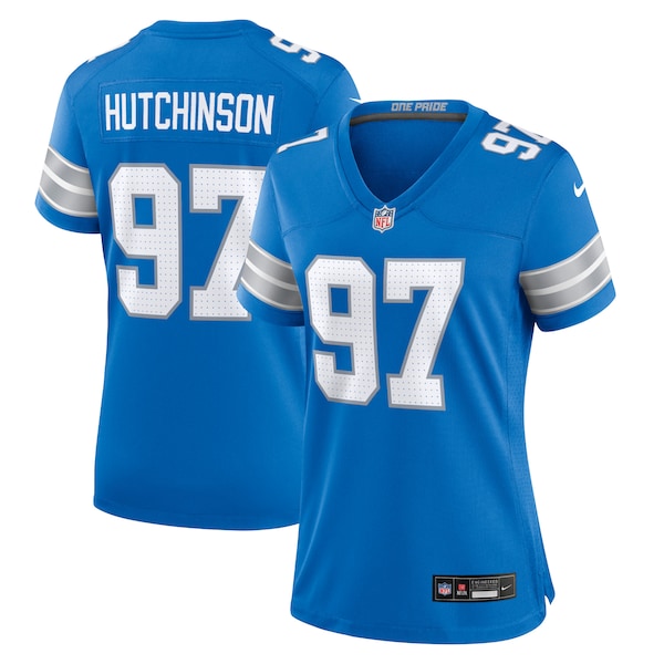 Aidan Hutchinson Detroit Lions Nike Women's Game Jersey - Blue/Black/White