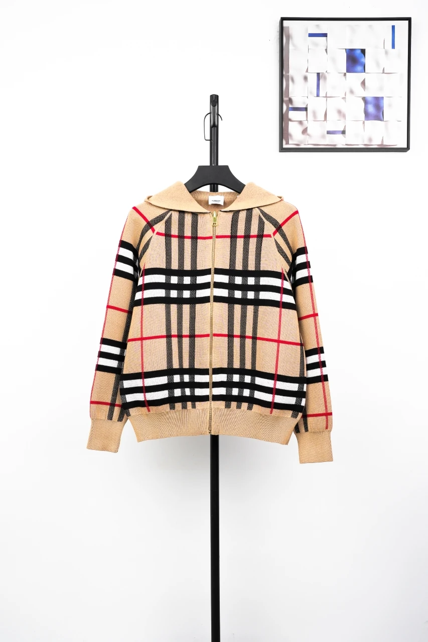 Burberry Beige Check Equestrian Knight Reversible Hooded Jacket product photo from LabelPicks