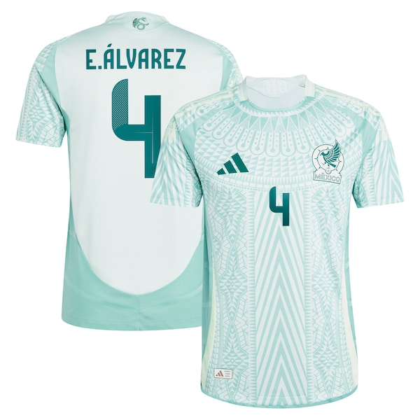 Edson Alvarez Mexico National Team adidas 2024 Away Authentic Player Jersey - Green/Burgundy