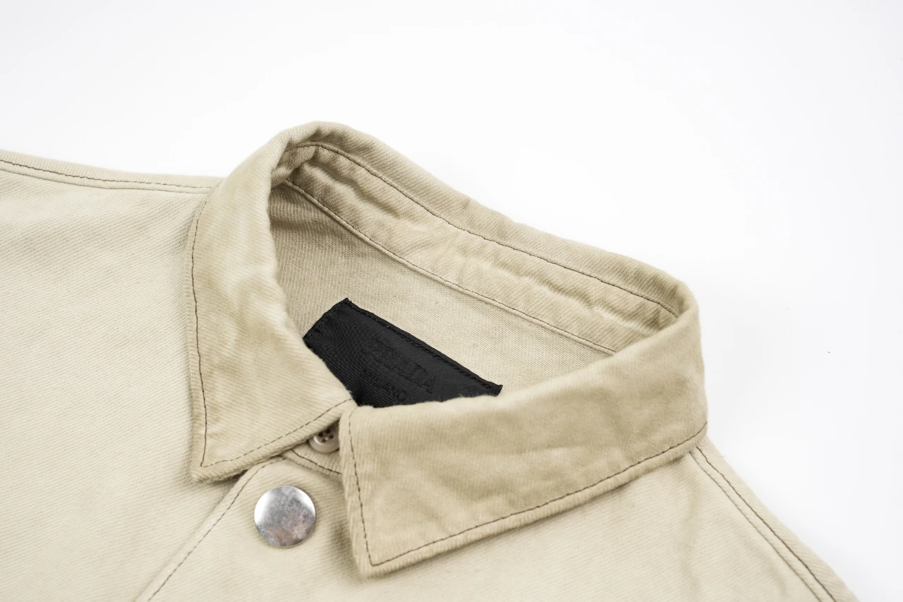 Prada Beige Distressed Dye Shirt Jacket product photo from LabelPicks