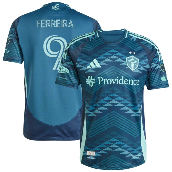 Jesus Ferreira Seattle Sounders FC adidas 2025 The Salish Sea Kit Authentic Player Jersey - Blue
