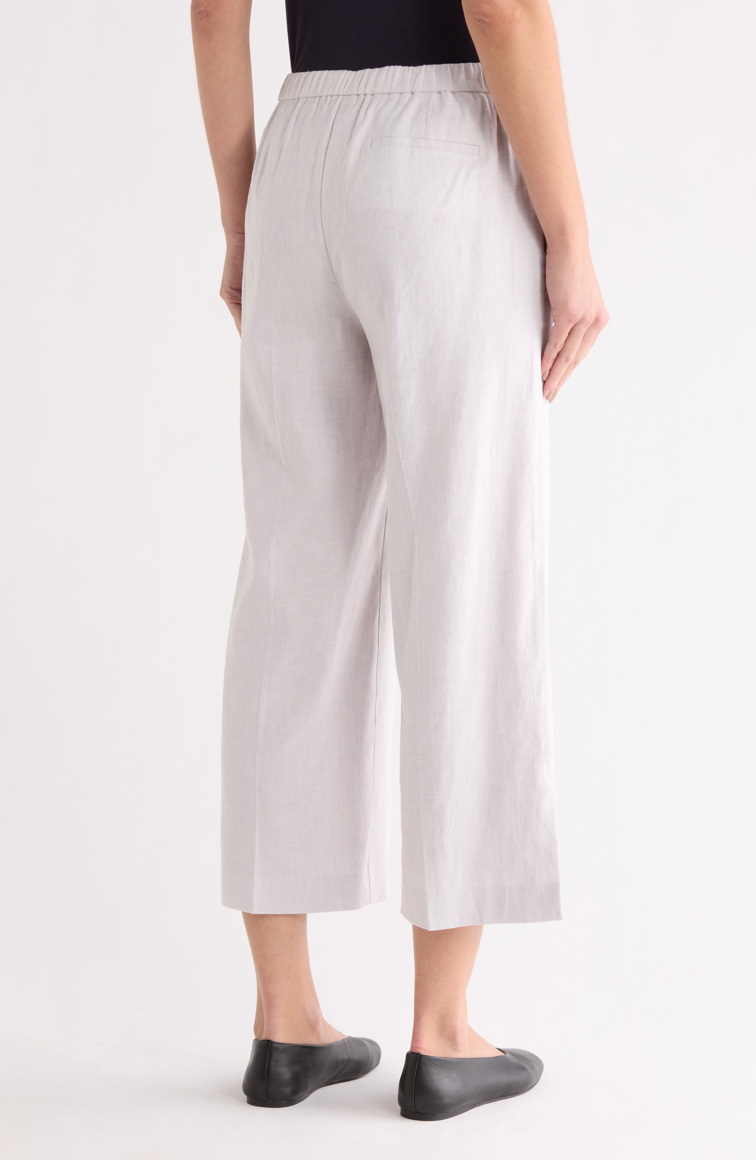 Theory Sharkskin Pull-On Wide Leg Pants