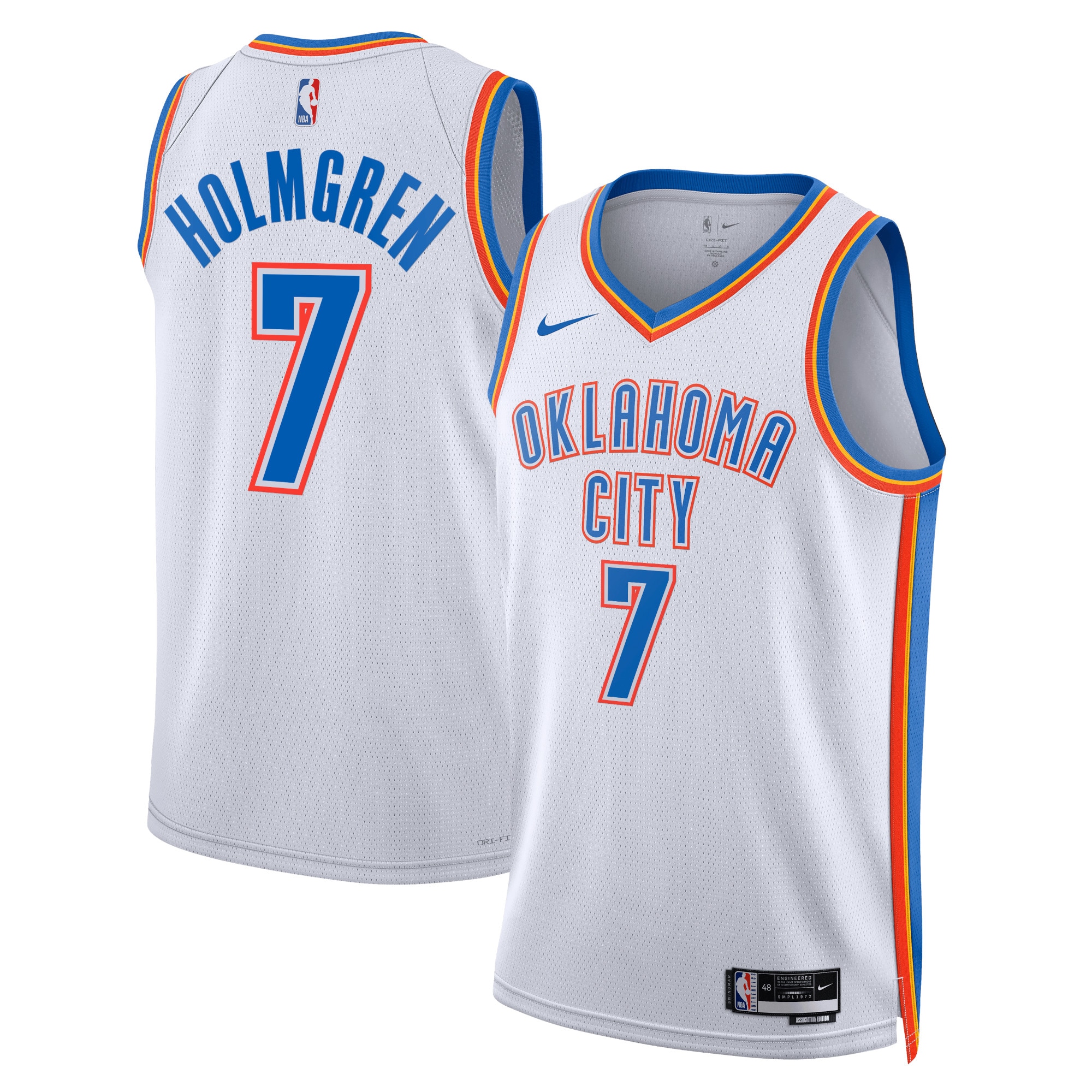 Chet Holmgren Oklahoma City Thunder Nike Swingman Jersey - City Edition - White