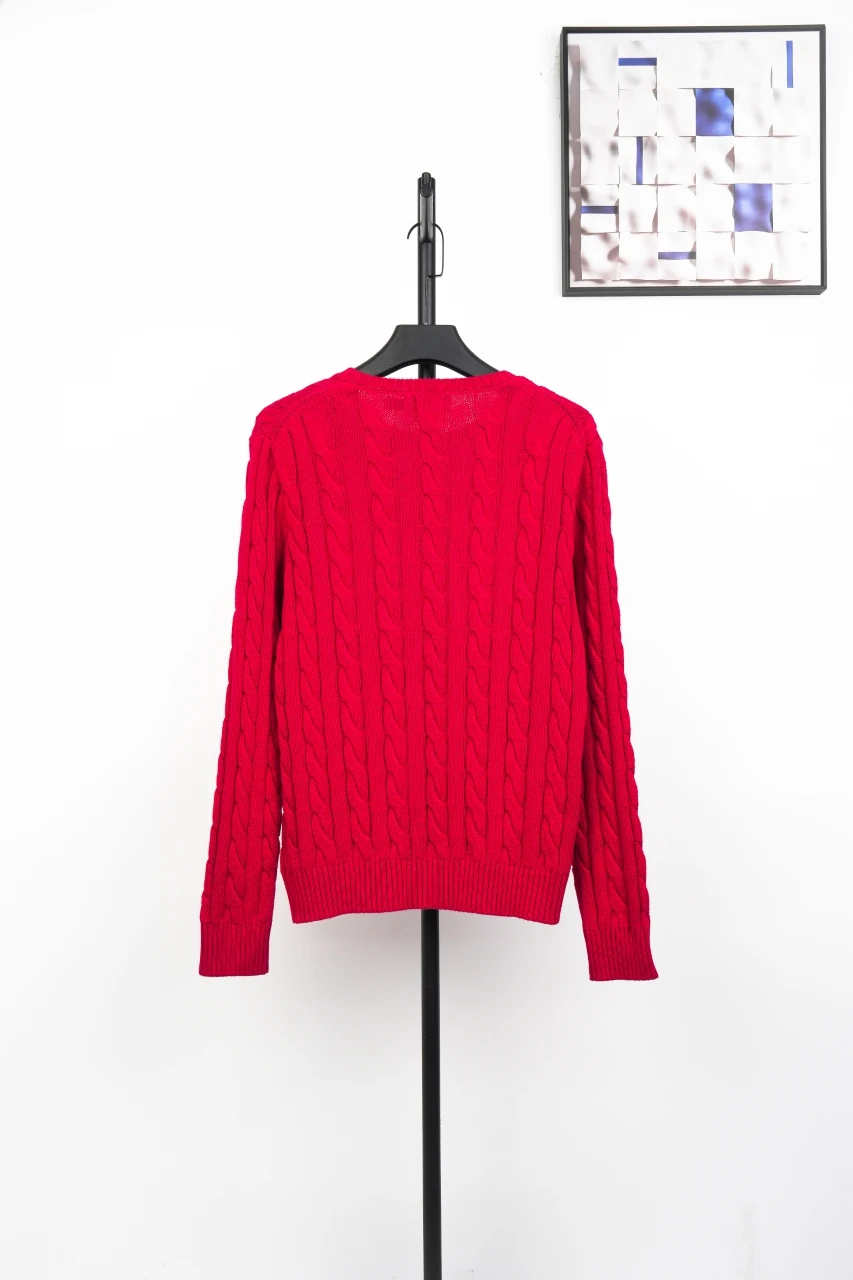Ralph Lauren Red Pony Embroidered Cable Knit Crewneck Sweater product photo from LabelPicks