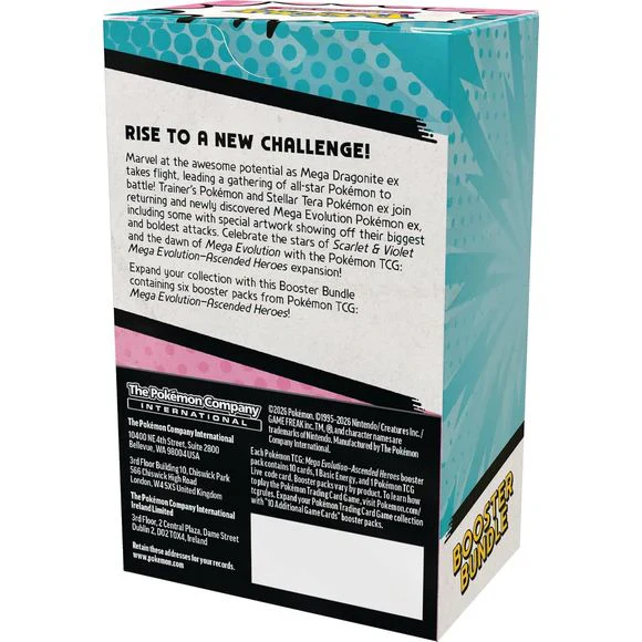 Pokemon TCG: Mega Evolution - Ascended Heroes Booster Bundle